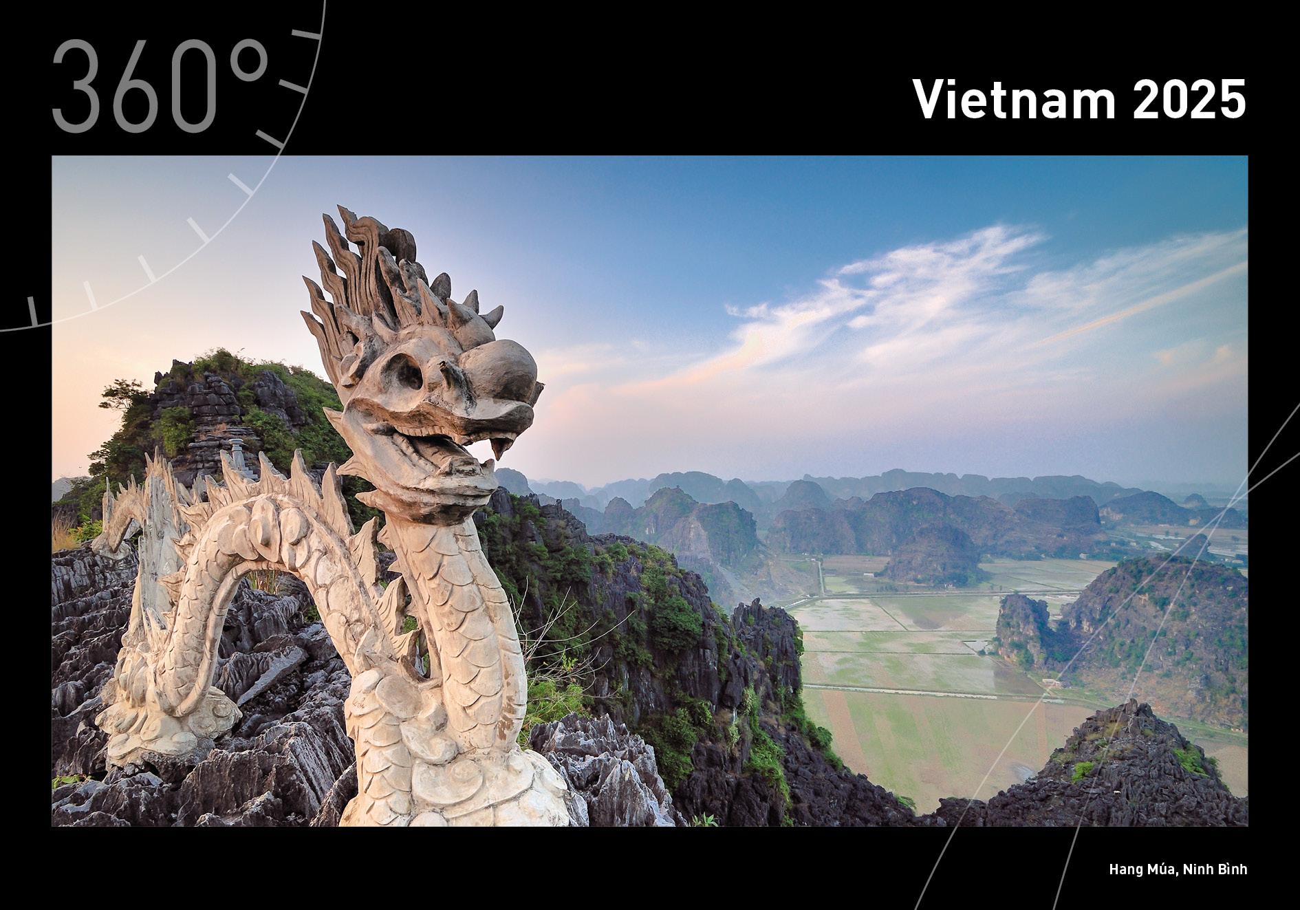 Vorderes Coverbild 360° Vietnam Premiumkalender 2025