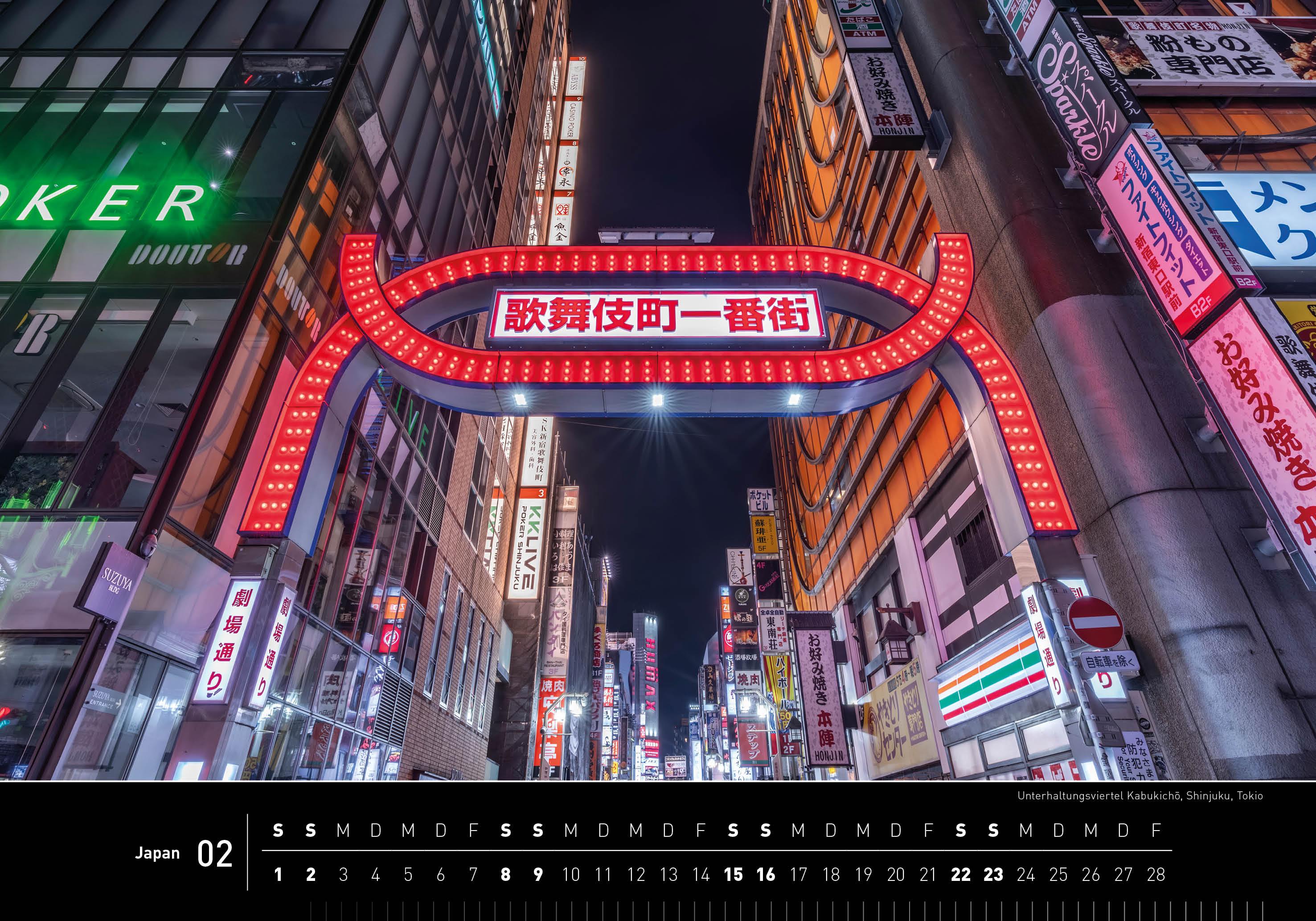 Beispielinhalt (Bild) 360° Japan Premiumkalender 2025