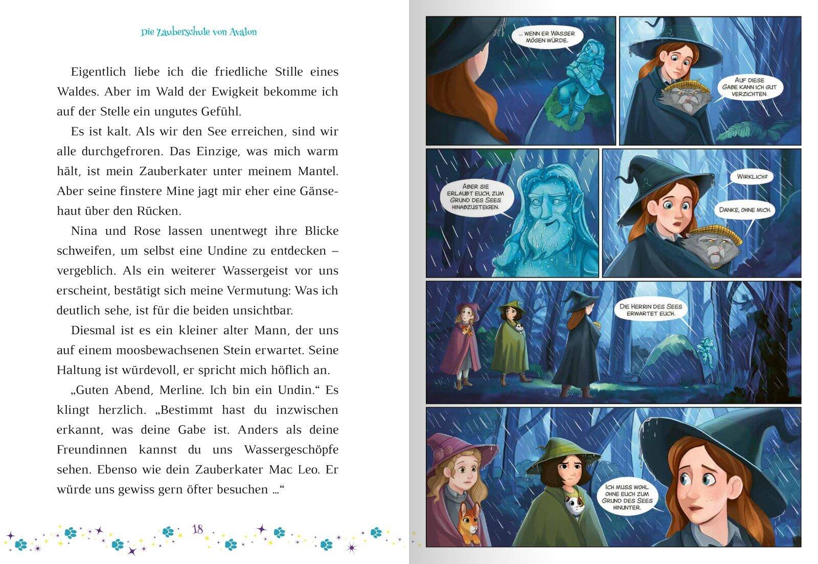 Beispielinhalt (Bild) Die Zauberschule von Avalon - Avalon in Gefahr