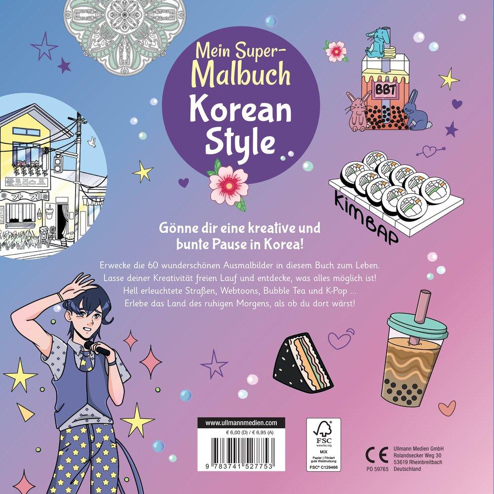 Rückseitencover Mein Super-Malbuch - Korean Style