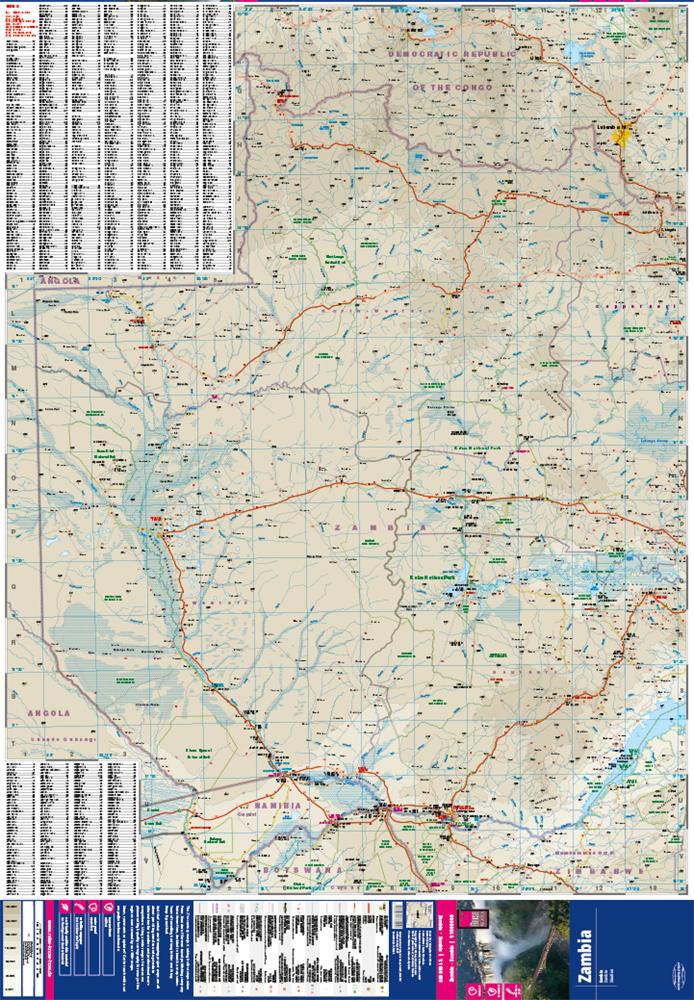 Beispielinhalt (Bild) Reise Know-How Landkarte Sambia  1:1.000.000
