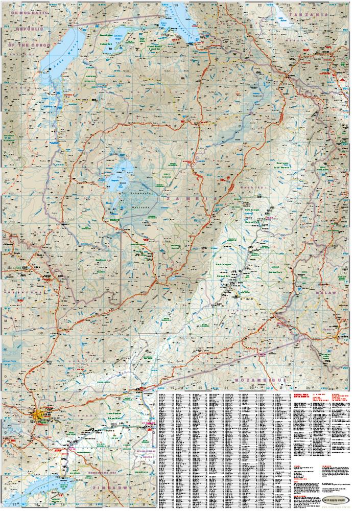 Beispielinhalt (Bild) Reise Know-How Landkarte Sambia  1:1.000.000