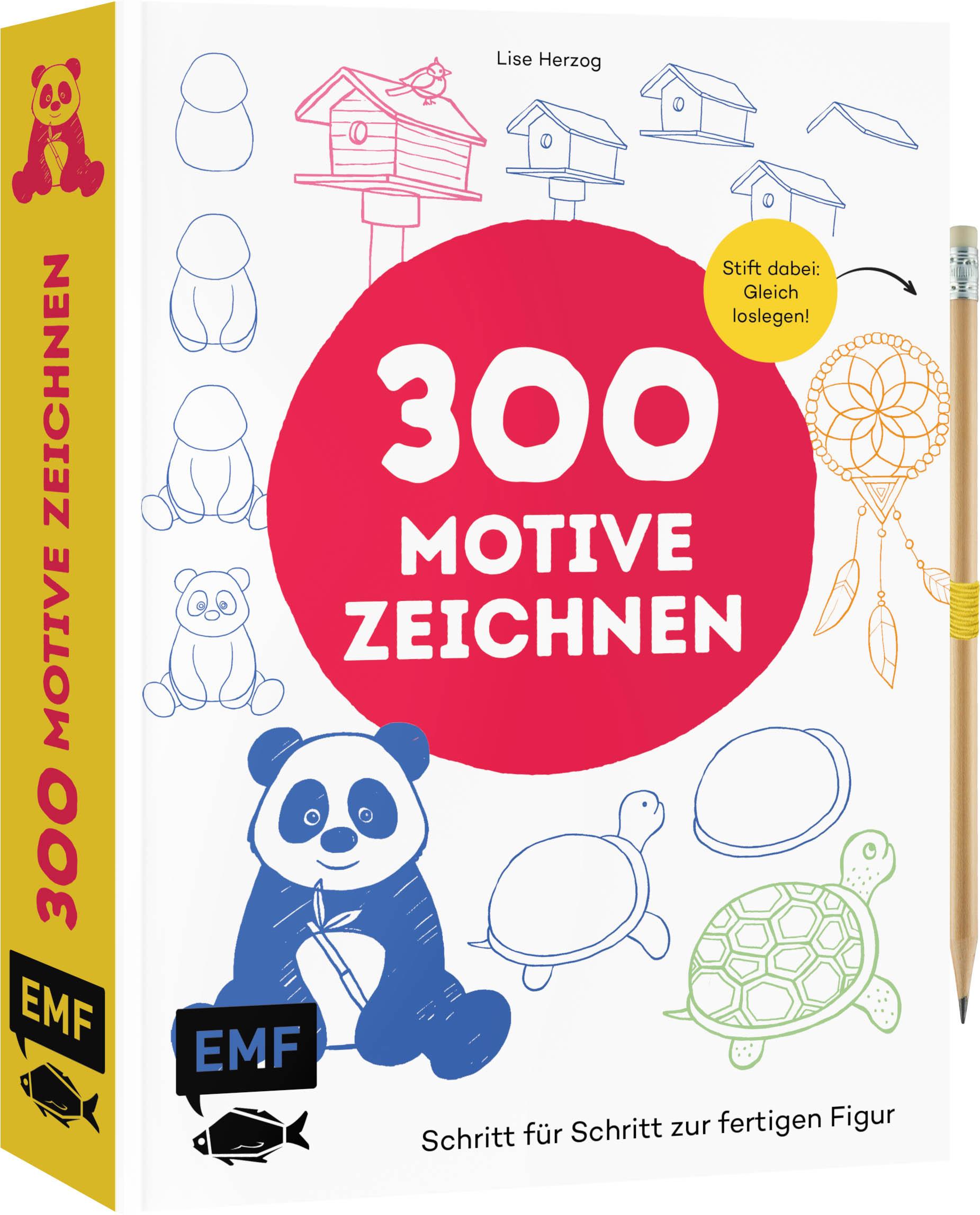 Vorderes Coverbild 300 Motive zeichnen