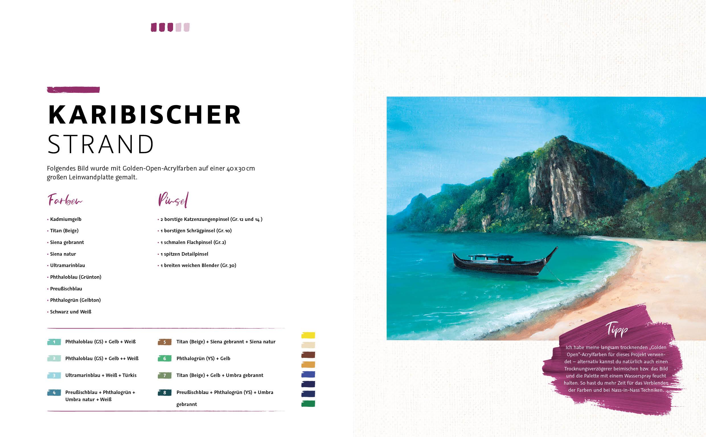 Beispielinhalt (Bild) Die Kunst der Acrylmalerei - das Grundlagenwerk