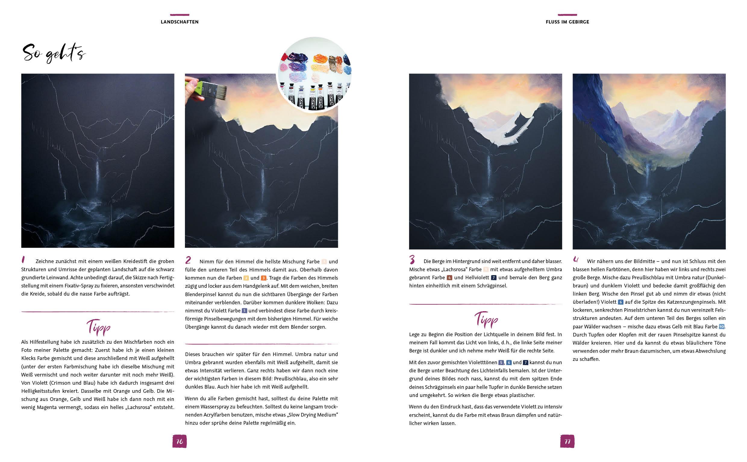 Beispielinhalt (Bild) Die Kunst der Acrylmalerei - das Grundlagenwerk