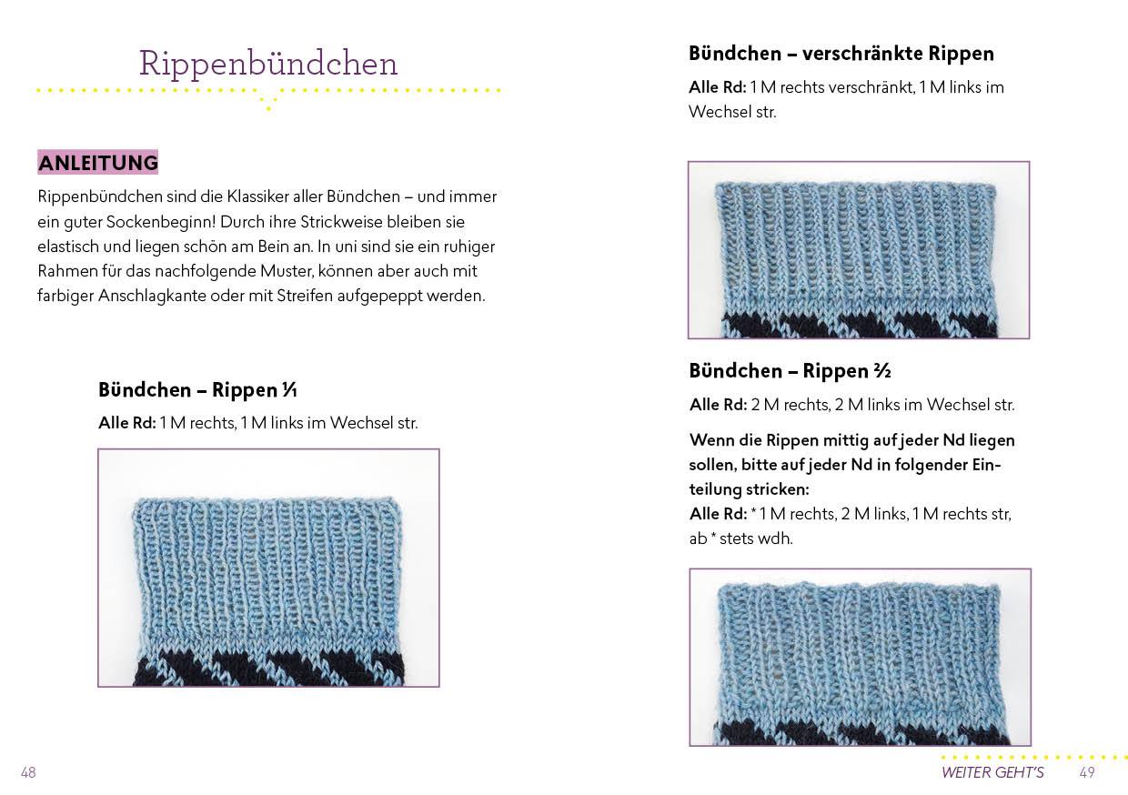 Beispielinhalt (Bild) Auf die Socke, fertig, los! Die kleine Strickschule für unterwegs