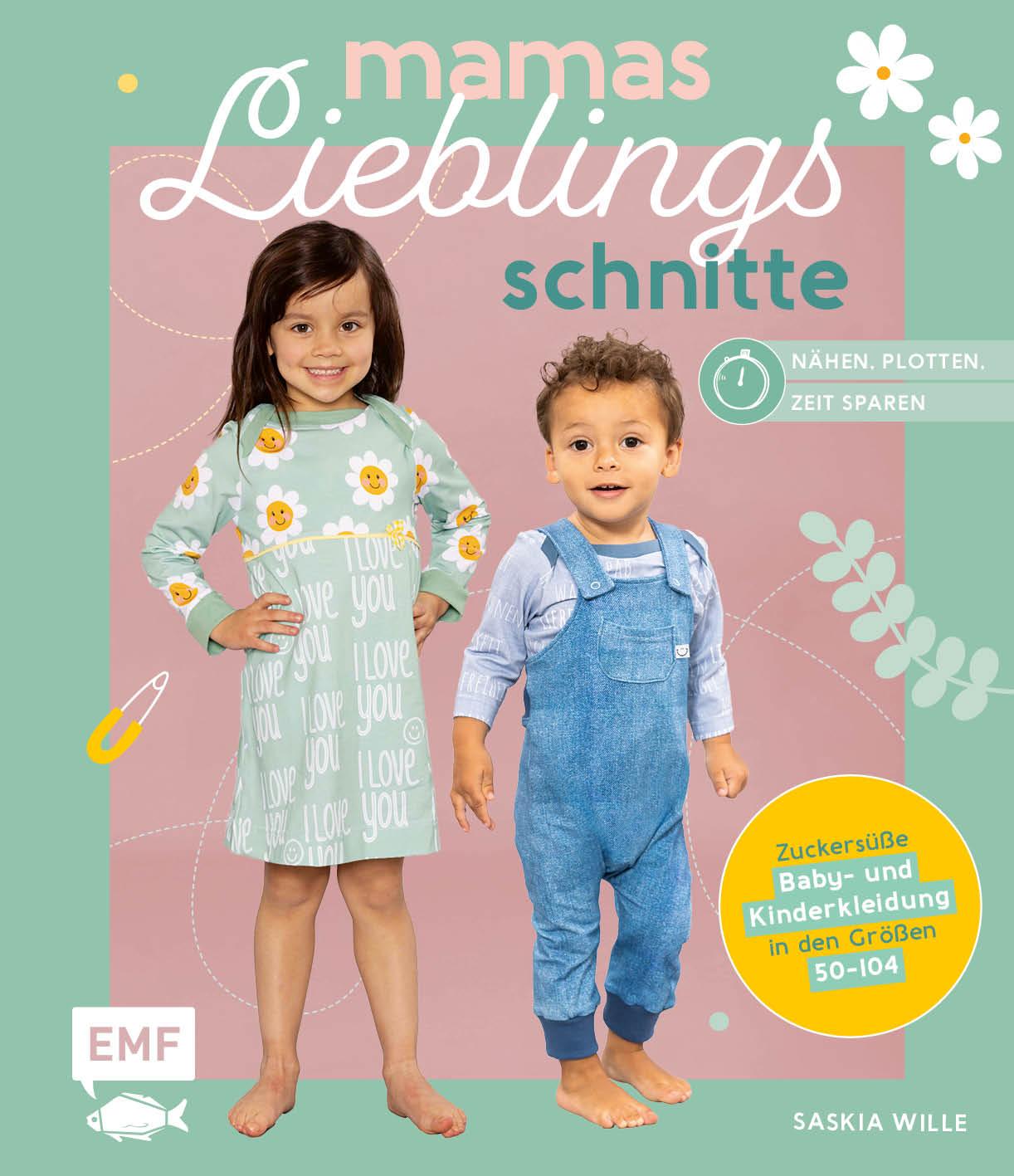 Vorderes Coverbild Mamas Lieblingsschnitte - Nähen - Plotten - Zeit sparen