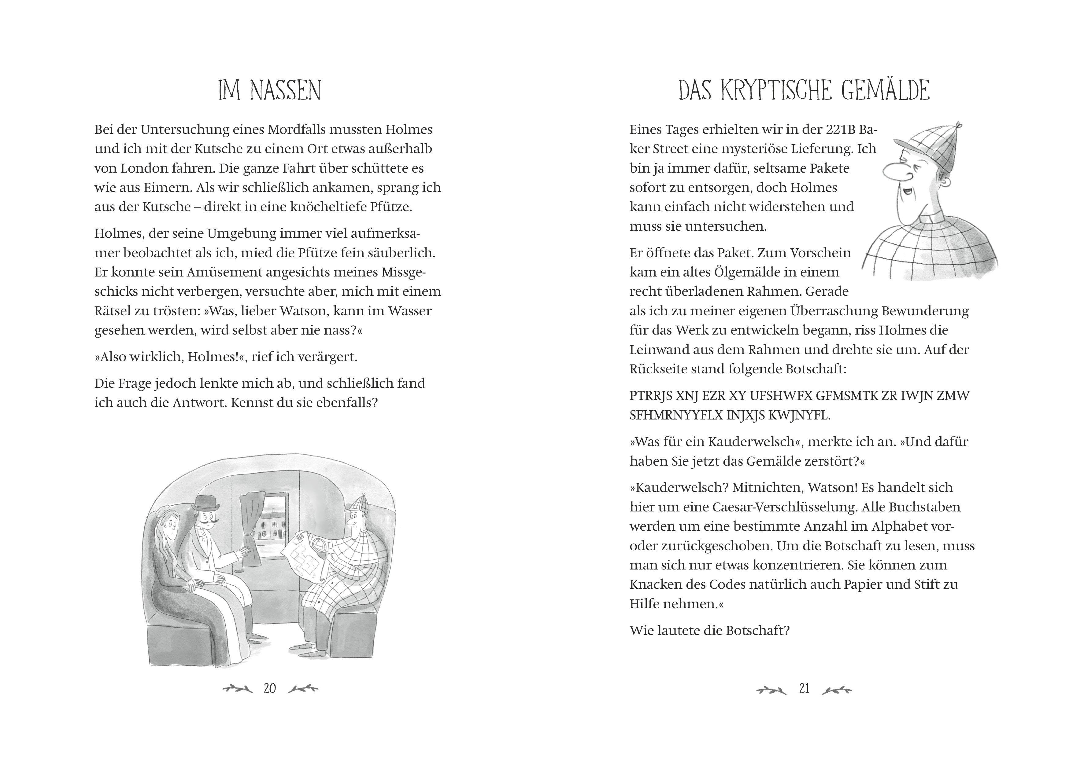 Beispielinhalt (Bild) Sherlock Holmes - Verzwickt-verwickelte Rätsel. Für Kinder ab 8 Jahren