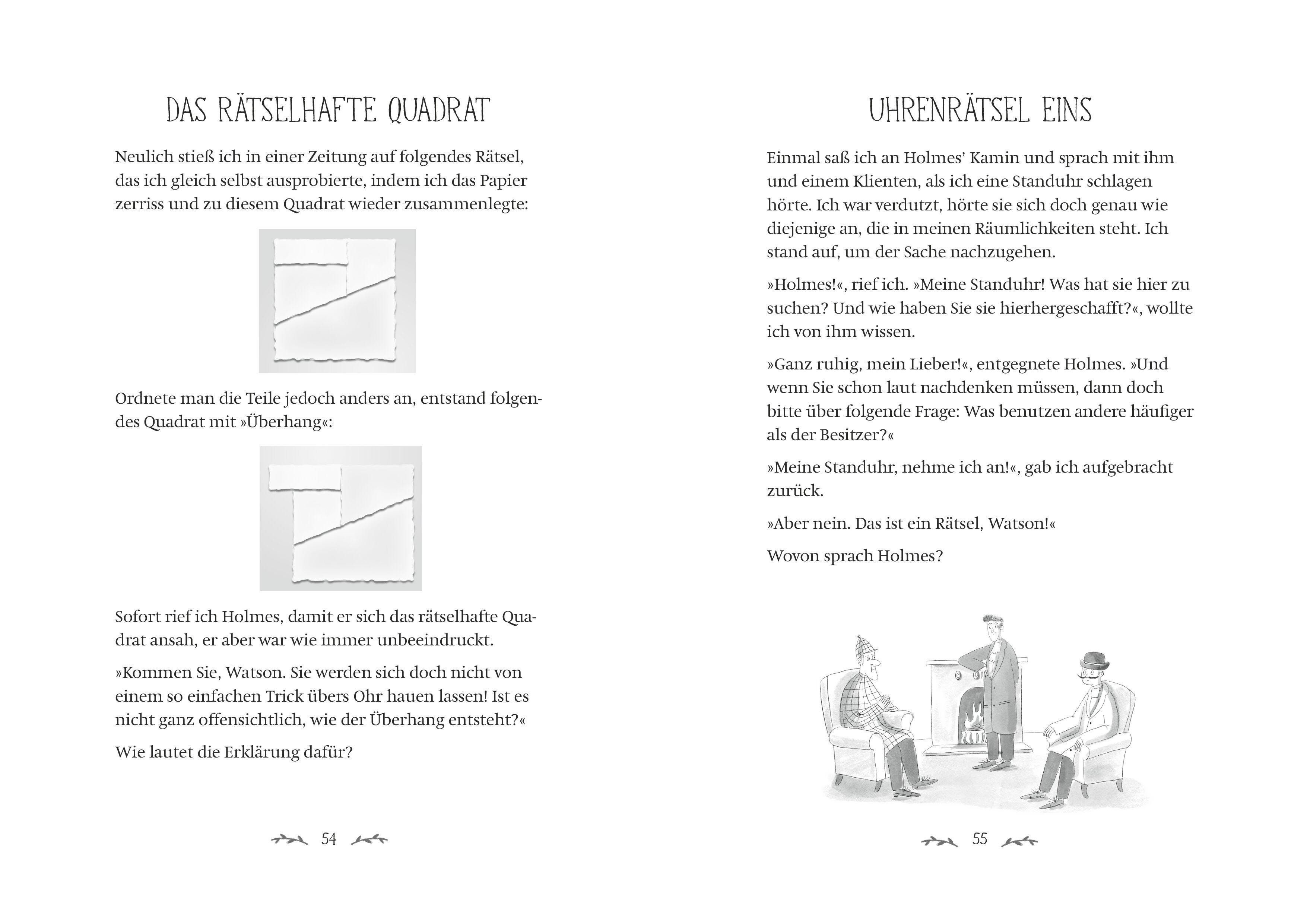 Beispielinhalt (Bild) Sherlock Holmes - Verzwickt-verwickelte Rätsel. Für Kinder ab 8 Jahren