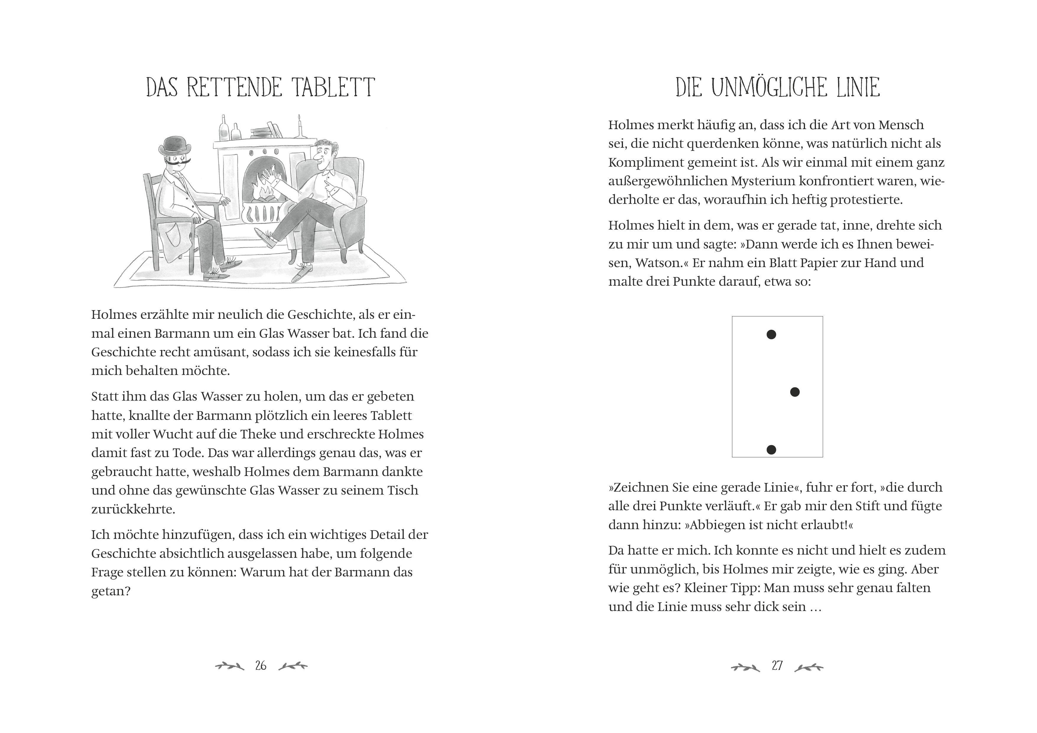 Beispielinhalt (Bild) Sherlock Holmes - Verzwickt-verwickelte Rätsel. Für Kinder ab 8 Jahren