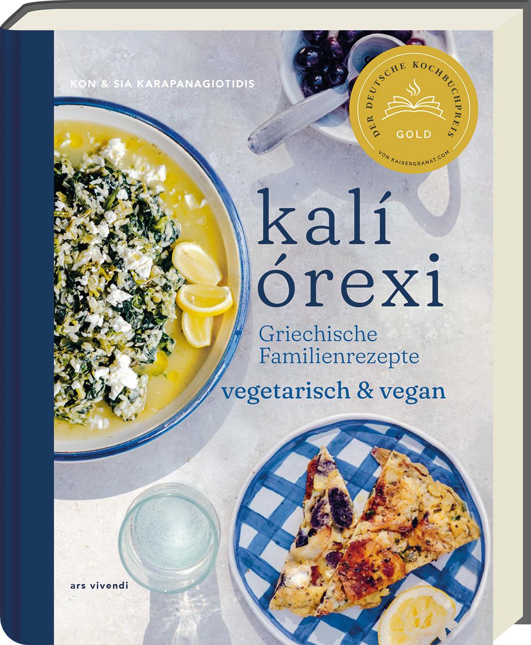 Vorderes Coverbild kali orexi - Deutscher Kochbuchpreis 2024 Gold