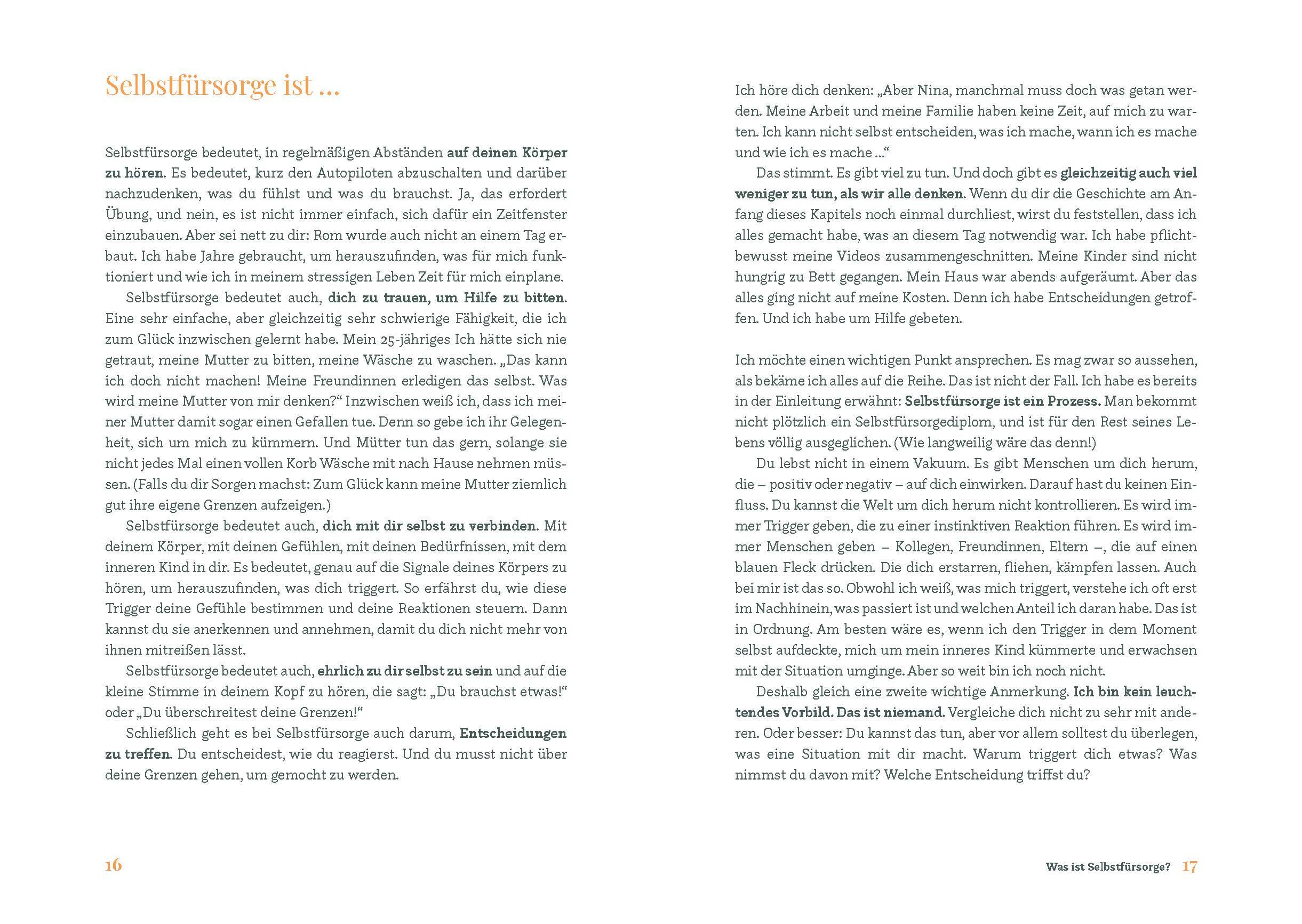 Beispielinhalt (Bild) Echte Selbstfürsorge ist eine radikale Entscheidung für dich selbst