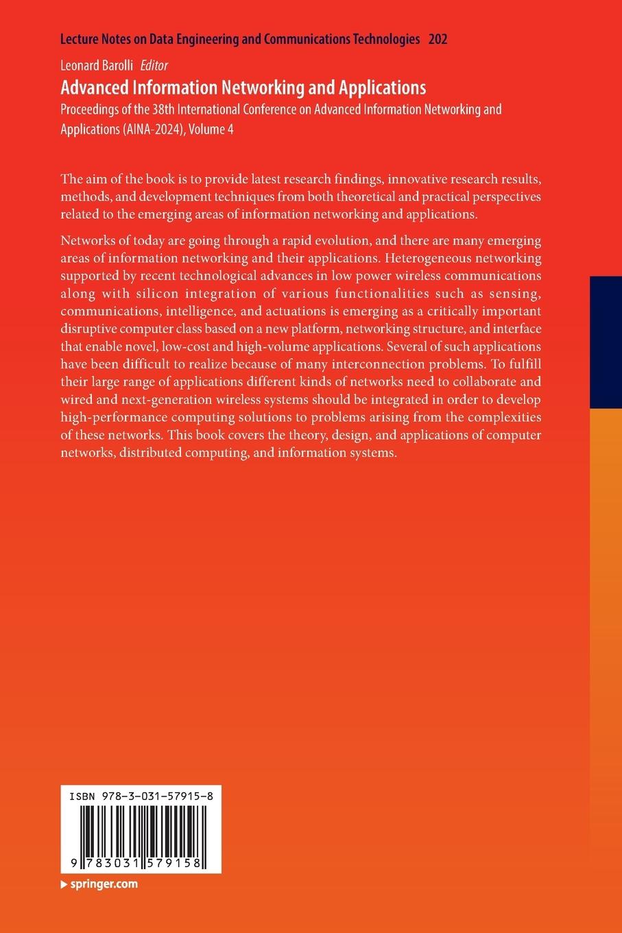 Rückseitencover Advanced Information Networking and Applications