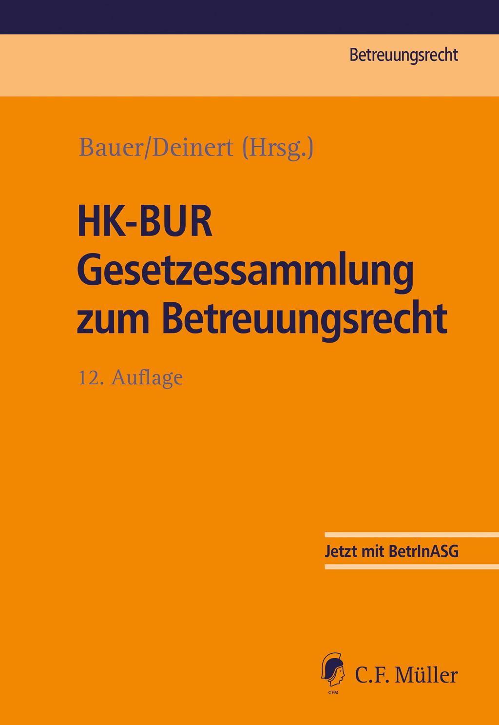 Vorderes Coverbild HK-BUR Gesetzessammlung zum Betreuungsrecht