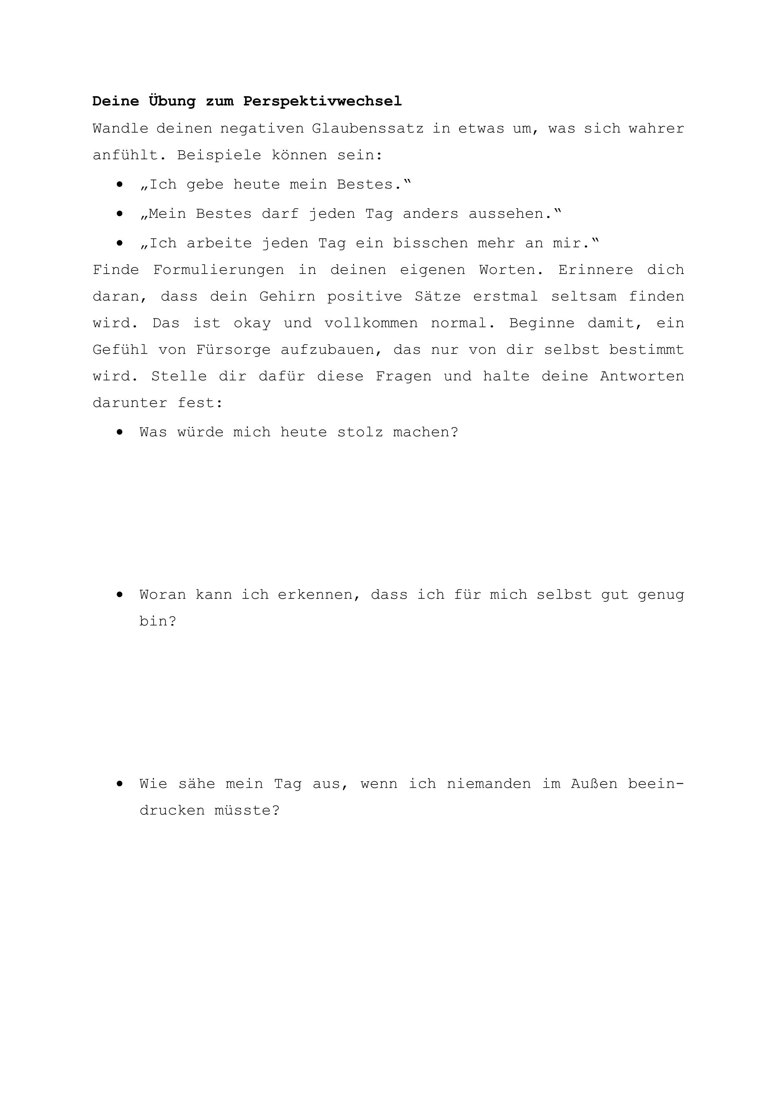 Beispielinhalt (Bild) Die anderen denken bestimmt, dass ich voll komisch okay bin