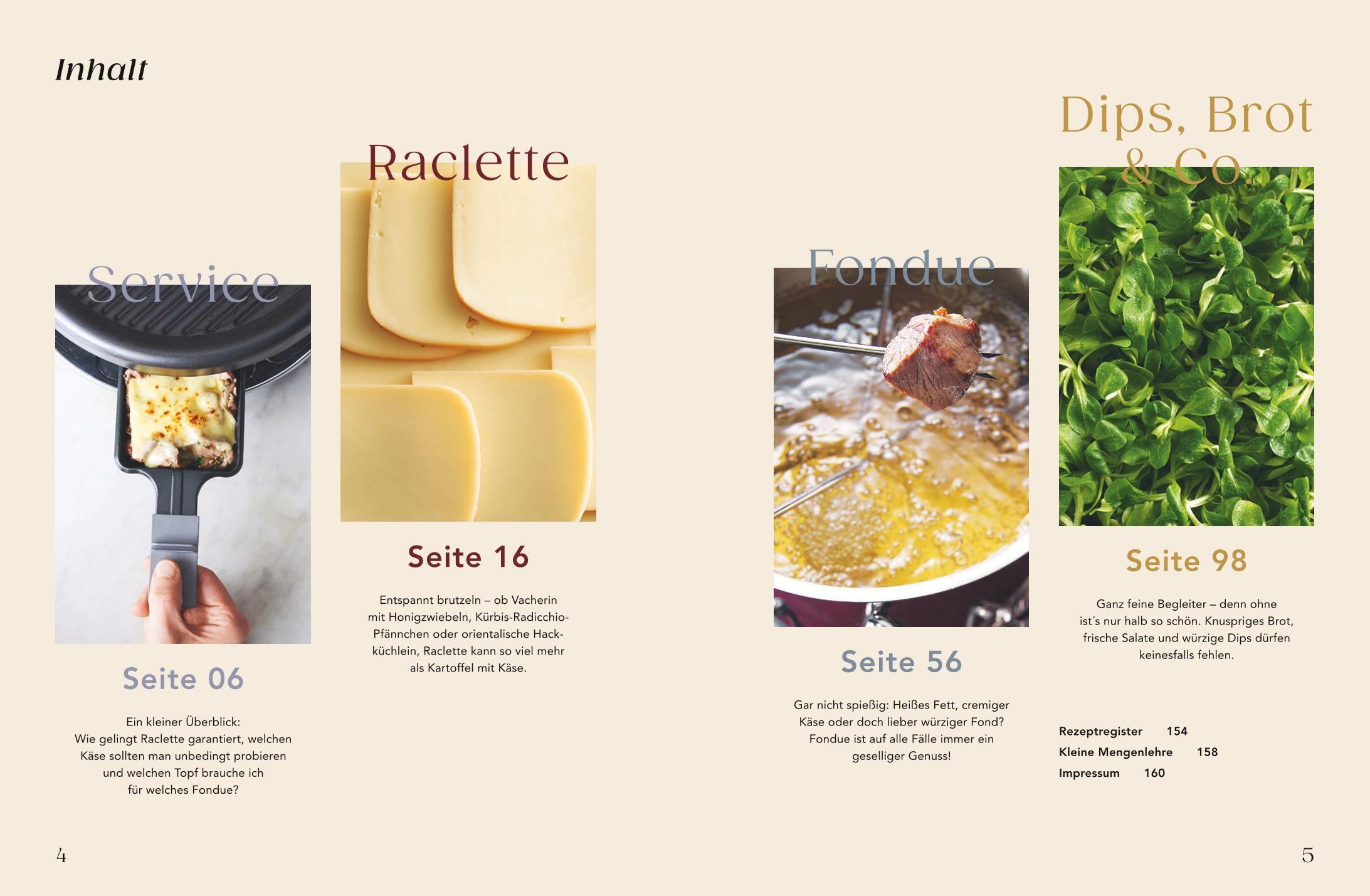 Beispielinhalt (Bild) Raclette &  Fondue