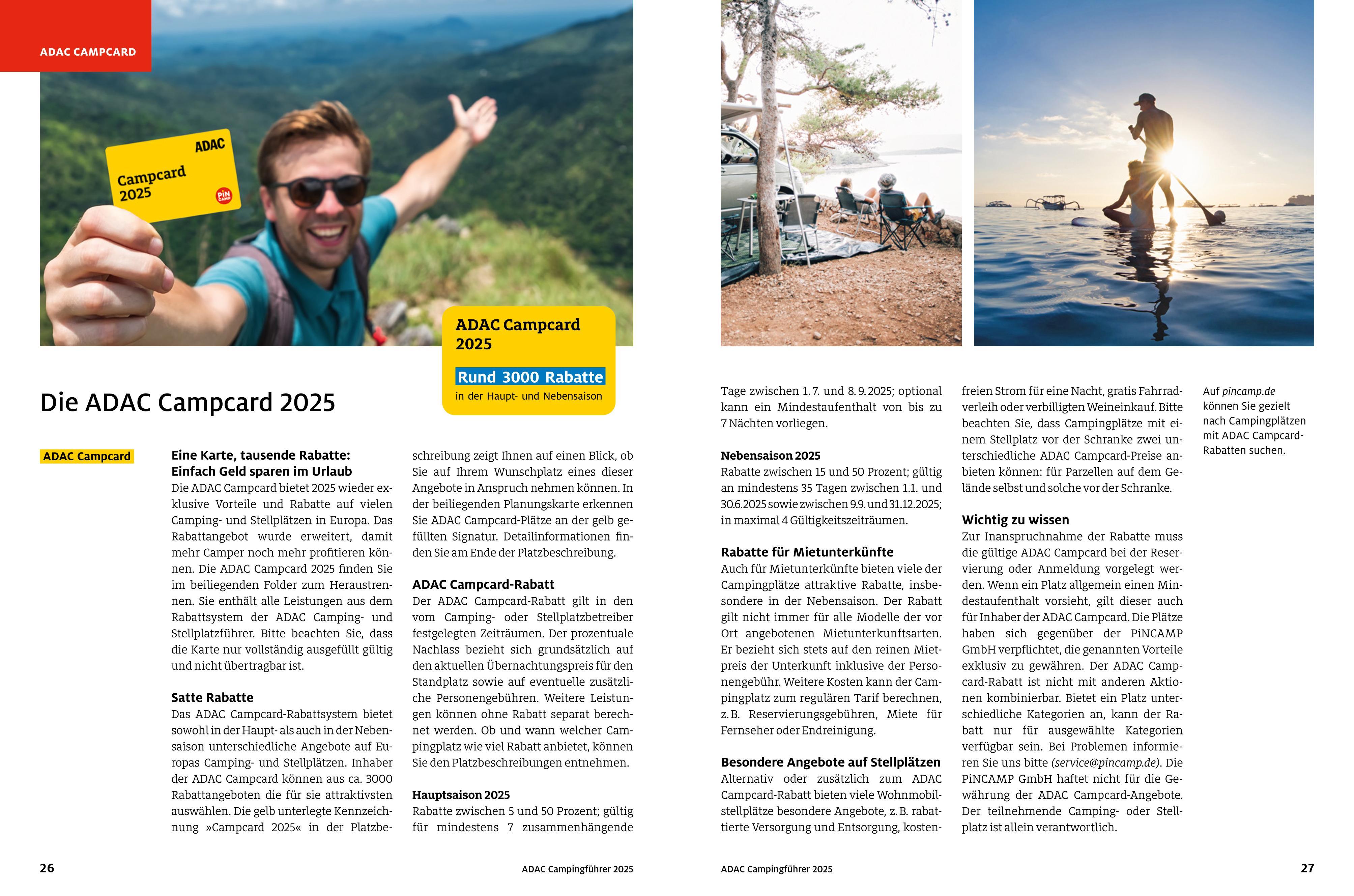 Beispielinhalt (Bild) ADAC Campingführer Südeuropa 2025