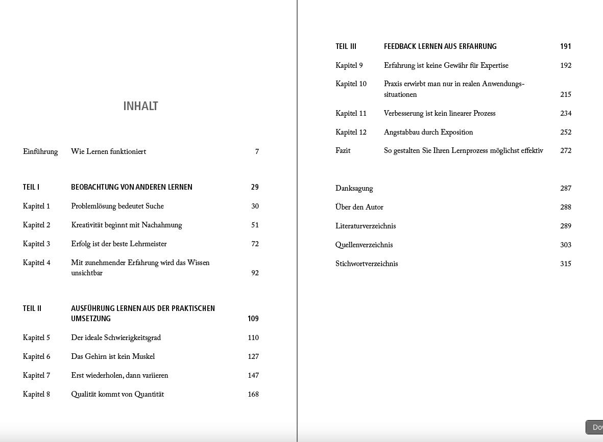 Beispielinhalt (Bild) Wie man in allem besser wird