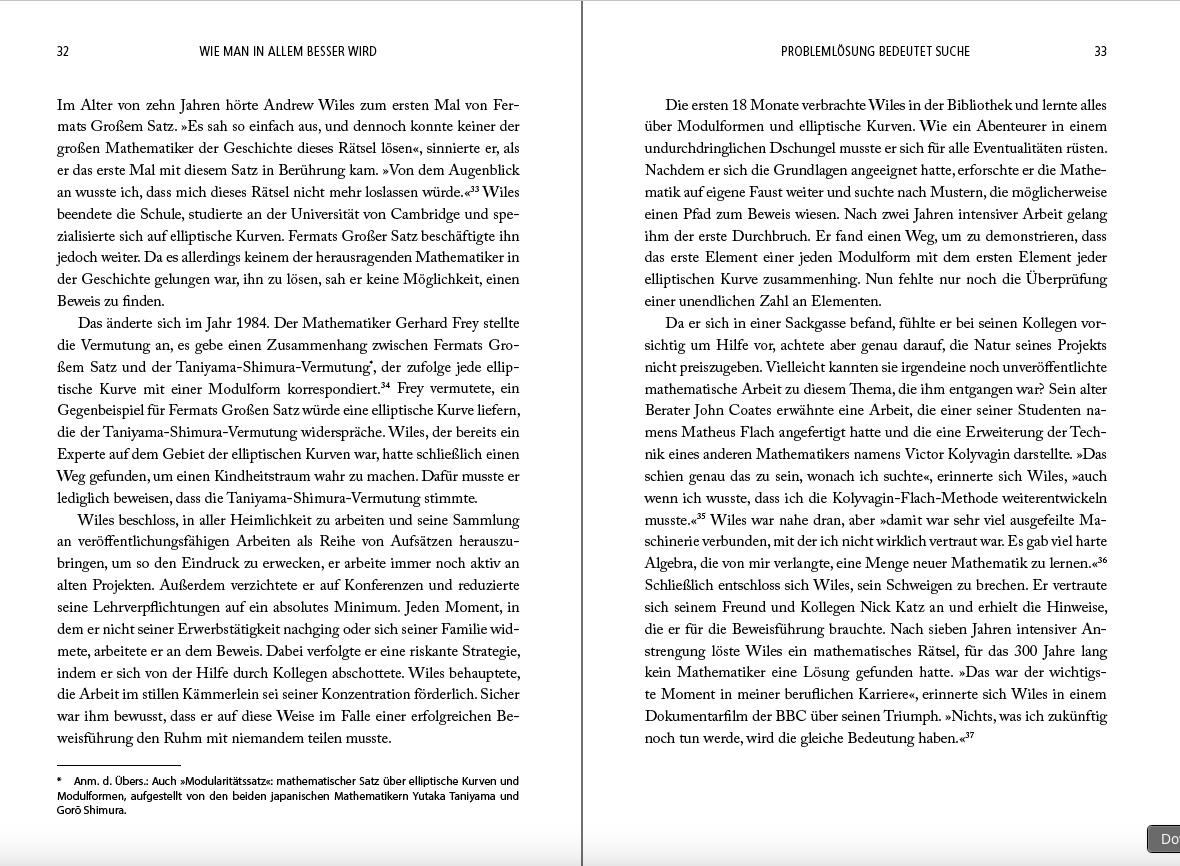 Beispielinhalt (Bild) Wie man in allem besser wird