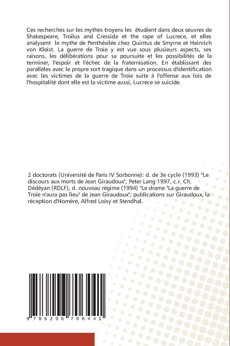 Rückseitencover Recherches sur les mythes troyens