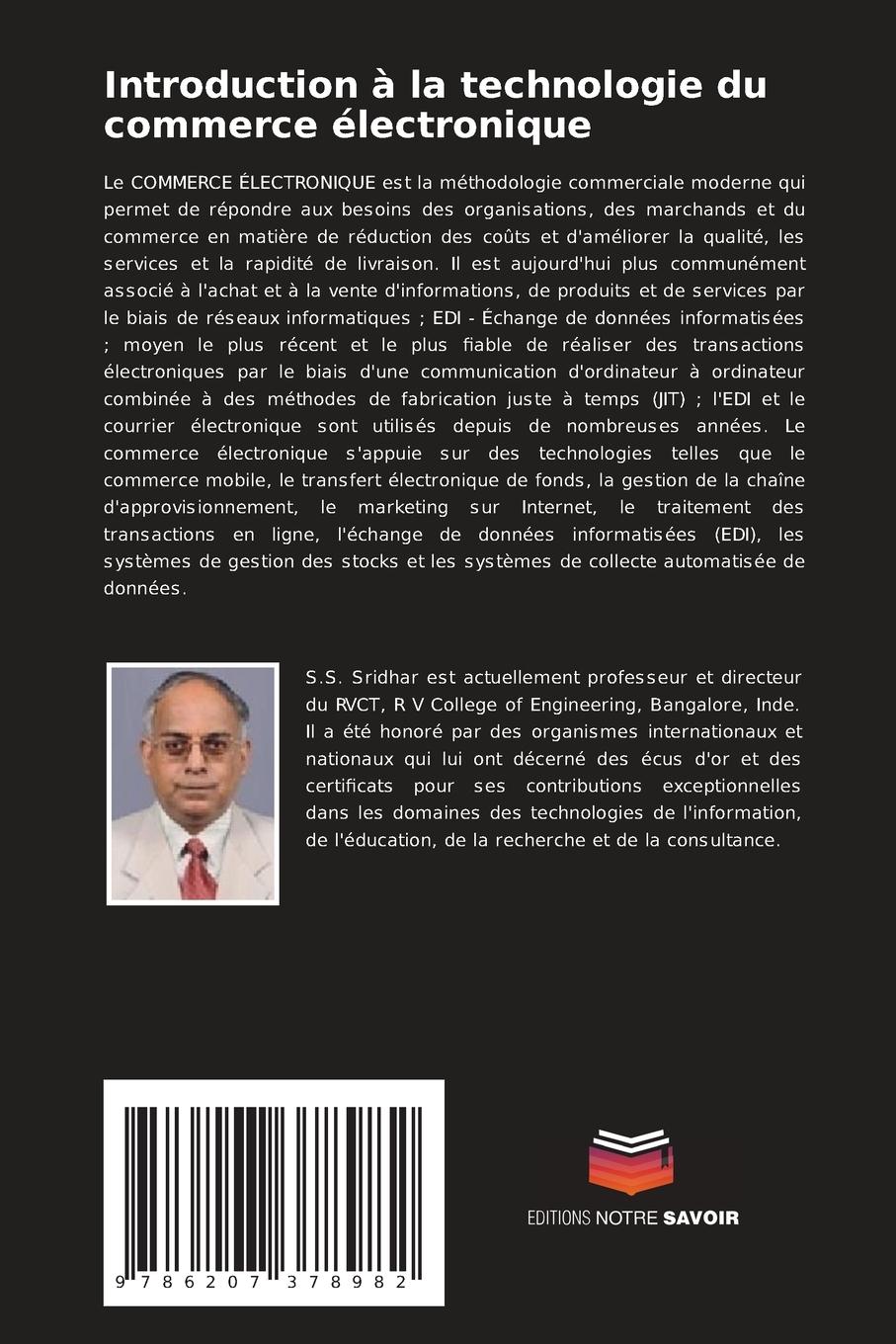 Rückseitencover Introduction à la technologie du commerce électronique