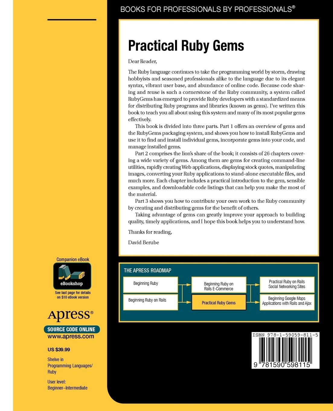 Rückseitencover Practical Ruby Gems