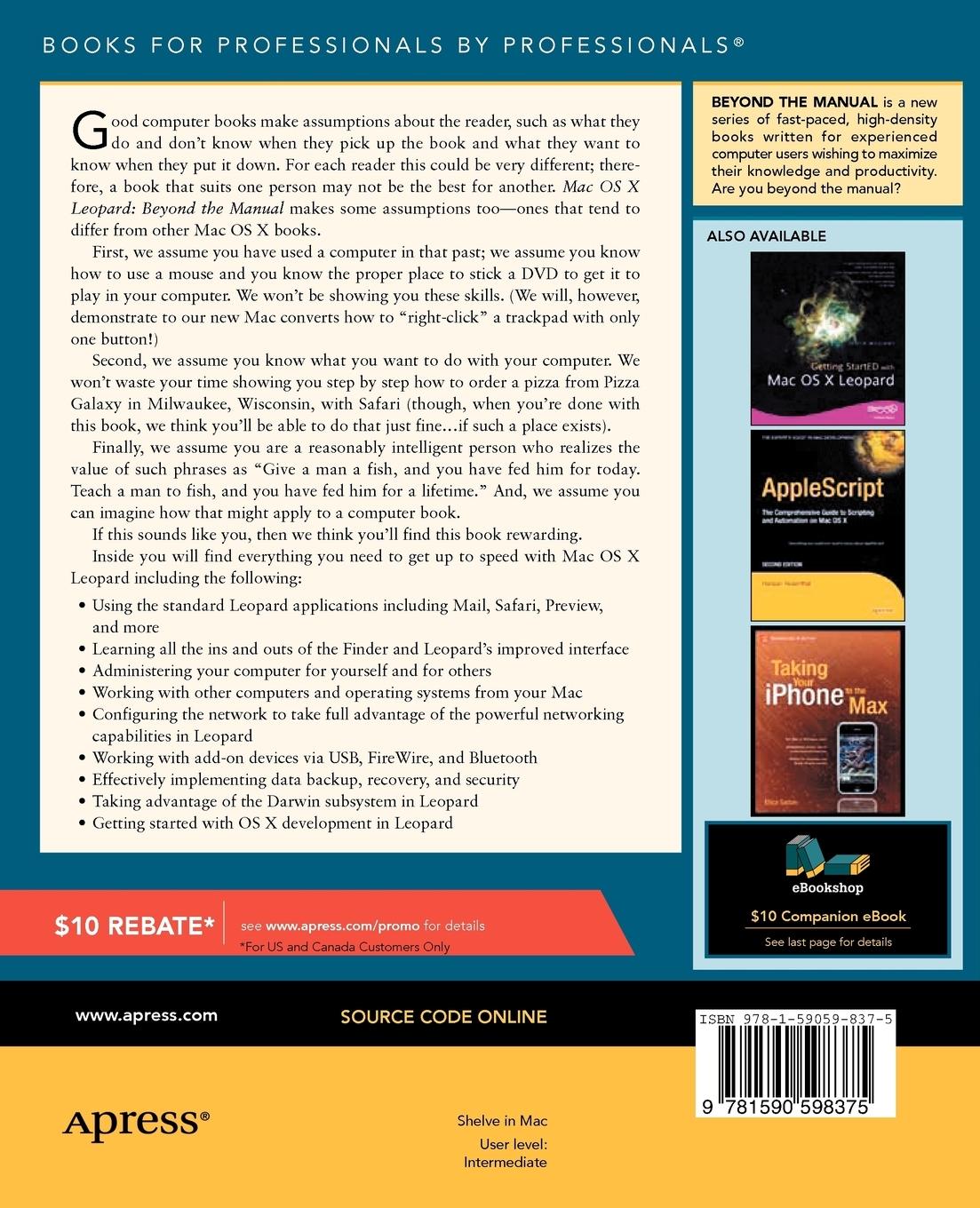 Rückseitencover Mac OS X Leopard