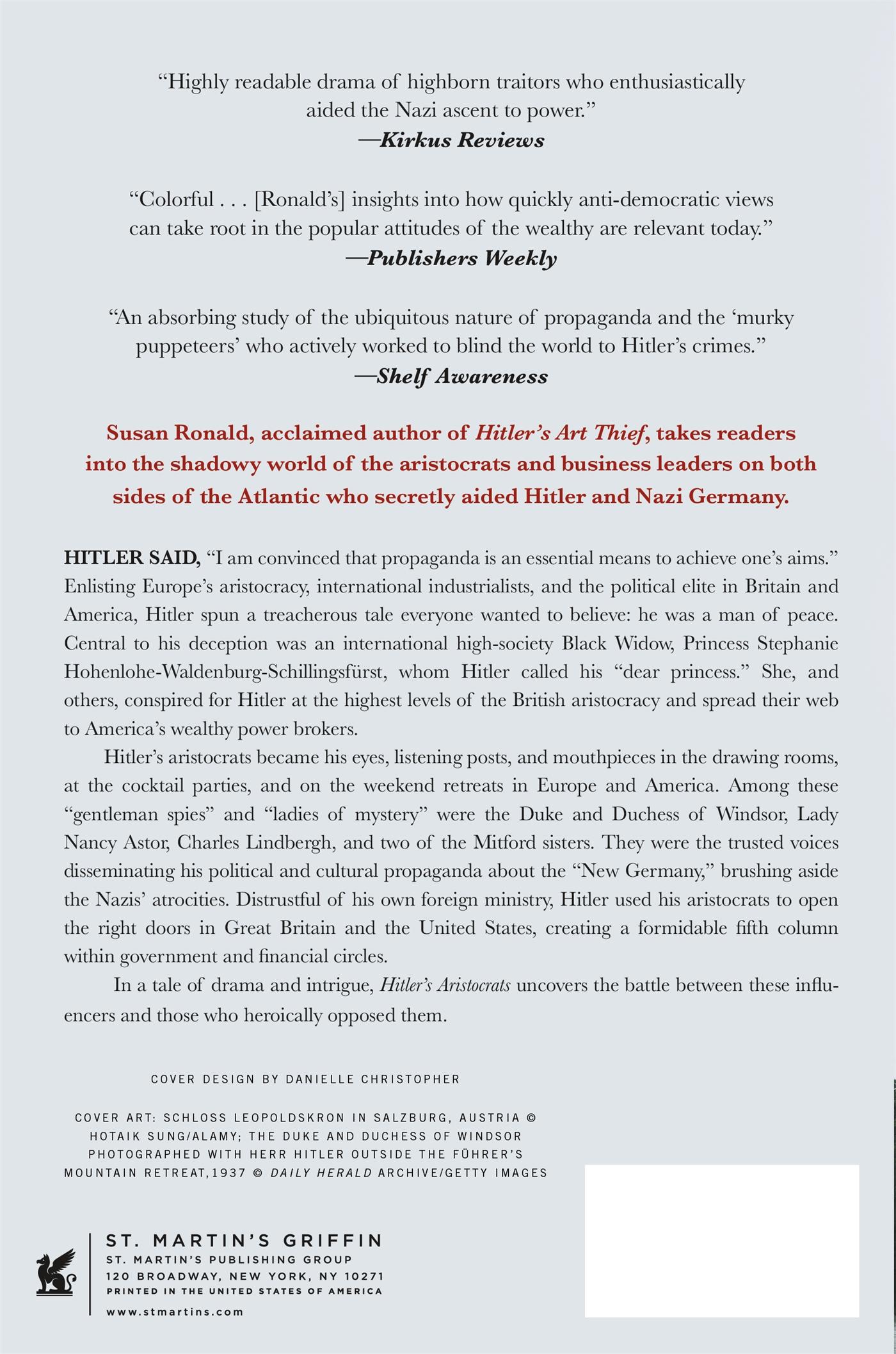 Rückseitencover Hitler's Aristocrats