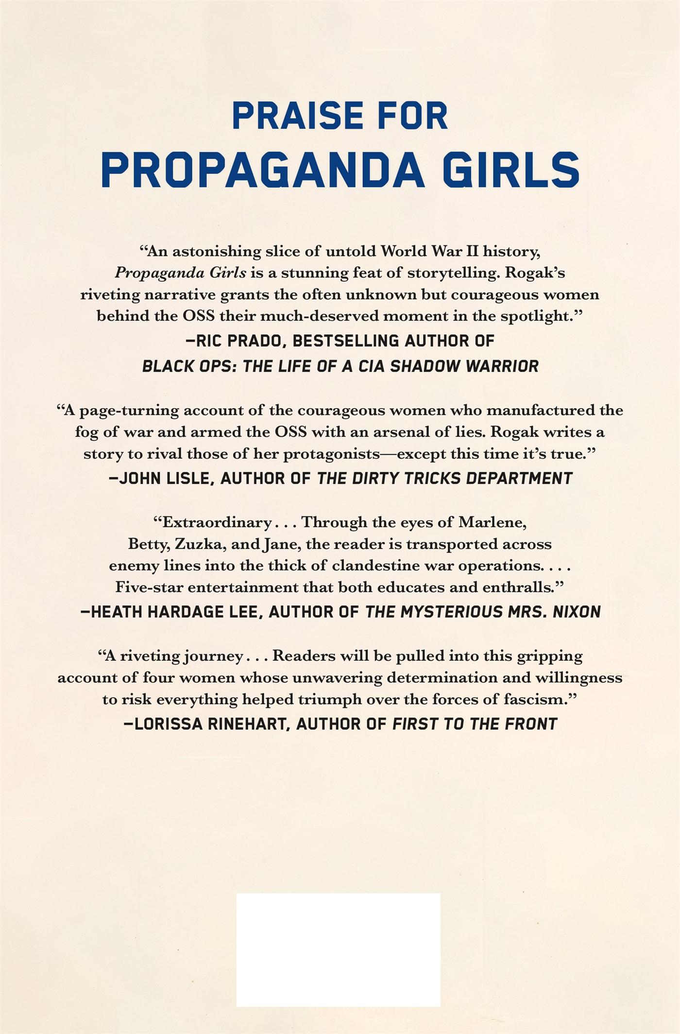 Rückseitencover Propaganda Girls