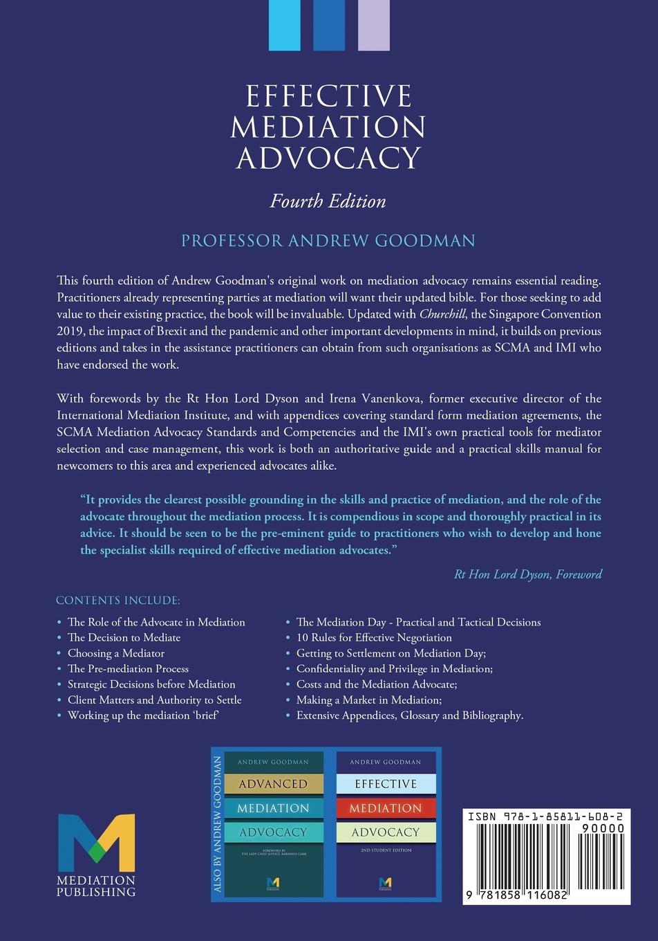 Rückseitencover Effective Mediation Advocacy