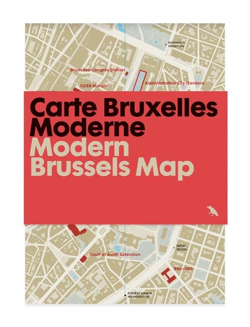 Vorderes Coverbild Modern Brussels Map / Carte Bruxelles Moderne