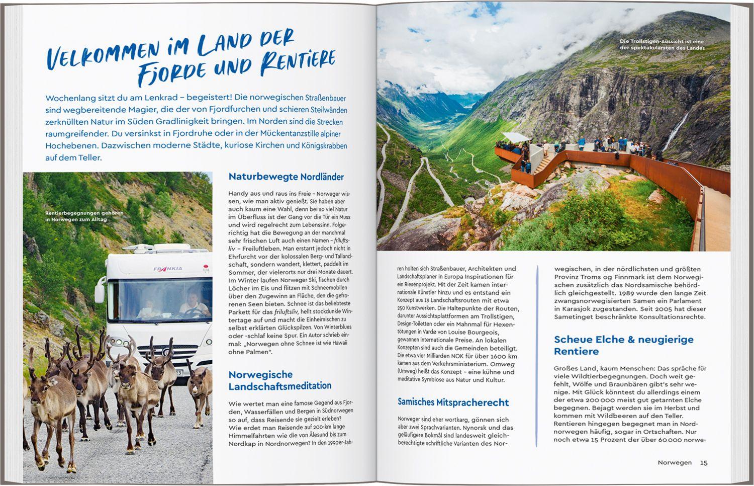 Beispielinhalt (Bild) MARCO POLO Bildband Auf Tour im Norden! Unvergessliche Wohnmobiltrips von Norwegen bis Schottland