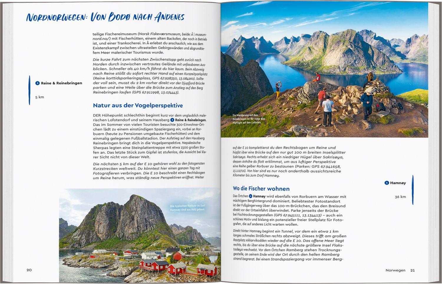 Beispielinhalt (Bild) MARCO POLO Bildband Auf Tour im Norden! Unvergessliche Wohnmobiltrips von Norwegen bis Schottland