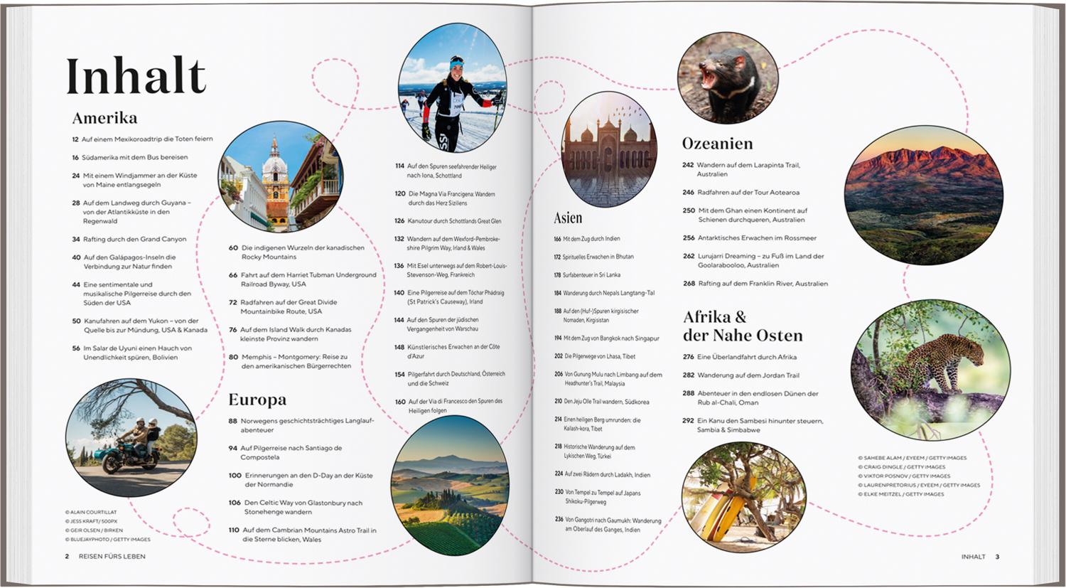 Beispielinhalt (Bild) LONELY PLANET Bildband Reisen fürs Leben
