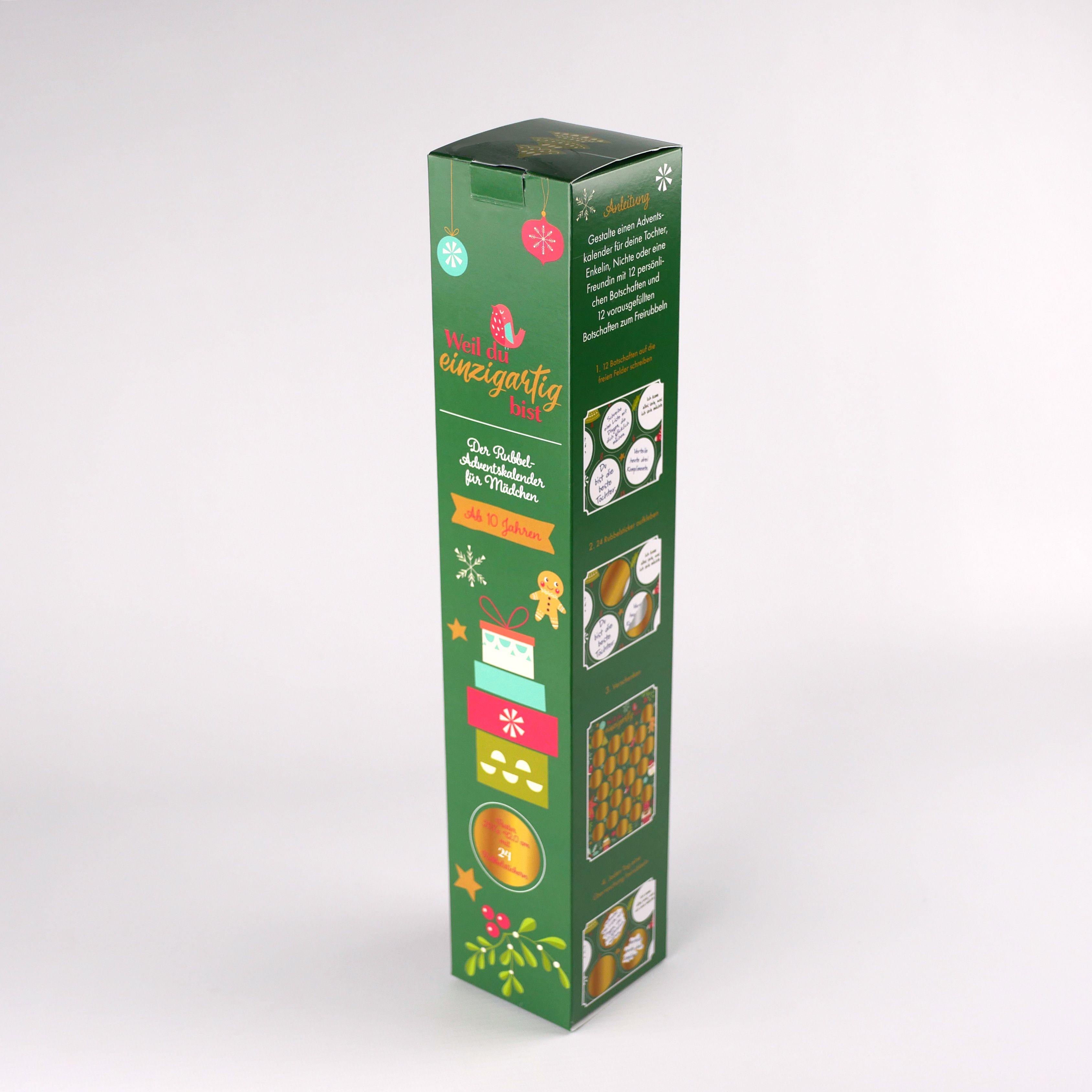 Beispielinhalt (Bild) Weil du einzigartig bist - Der Rubbel-Adventskalender für Mädchen