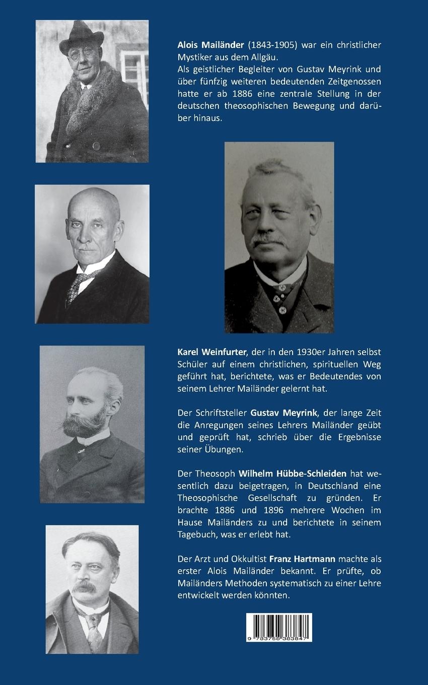 Rückseitencover Alois Mailänder aus der Sicht seiner Schüler