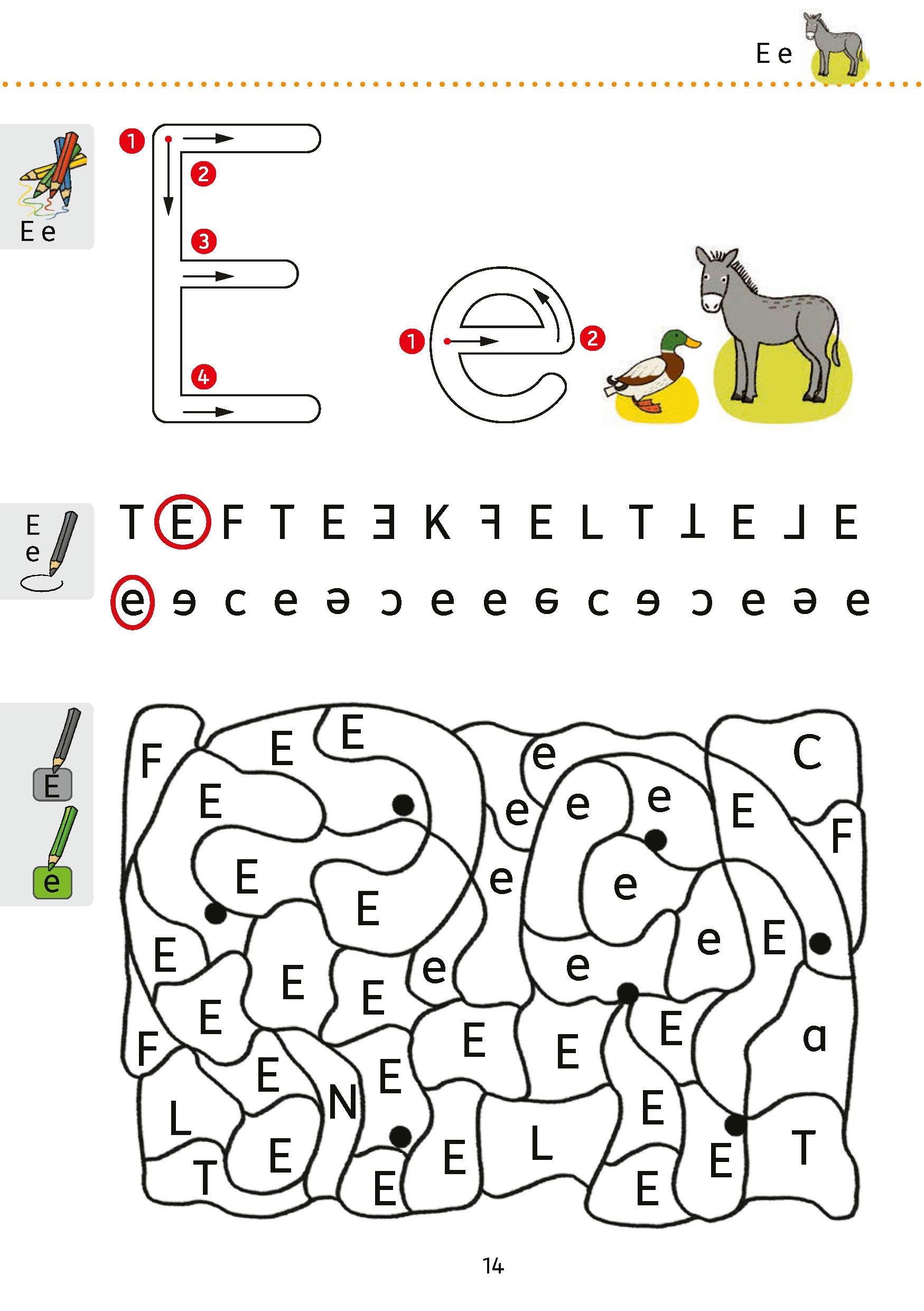 Beispielinhalt (Bild) Mein Übungsheft Lesen 1. Klasse: Vom Buchstaben zum Wort