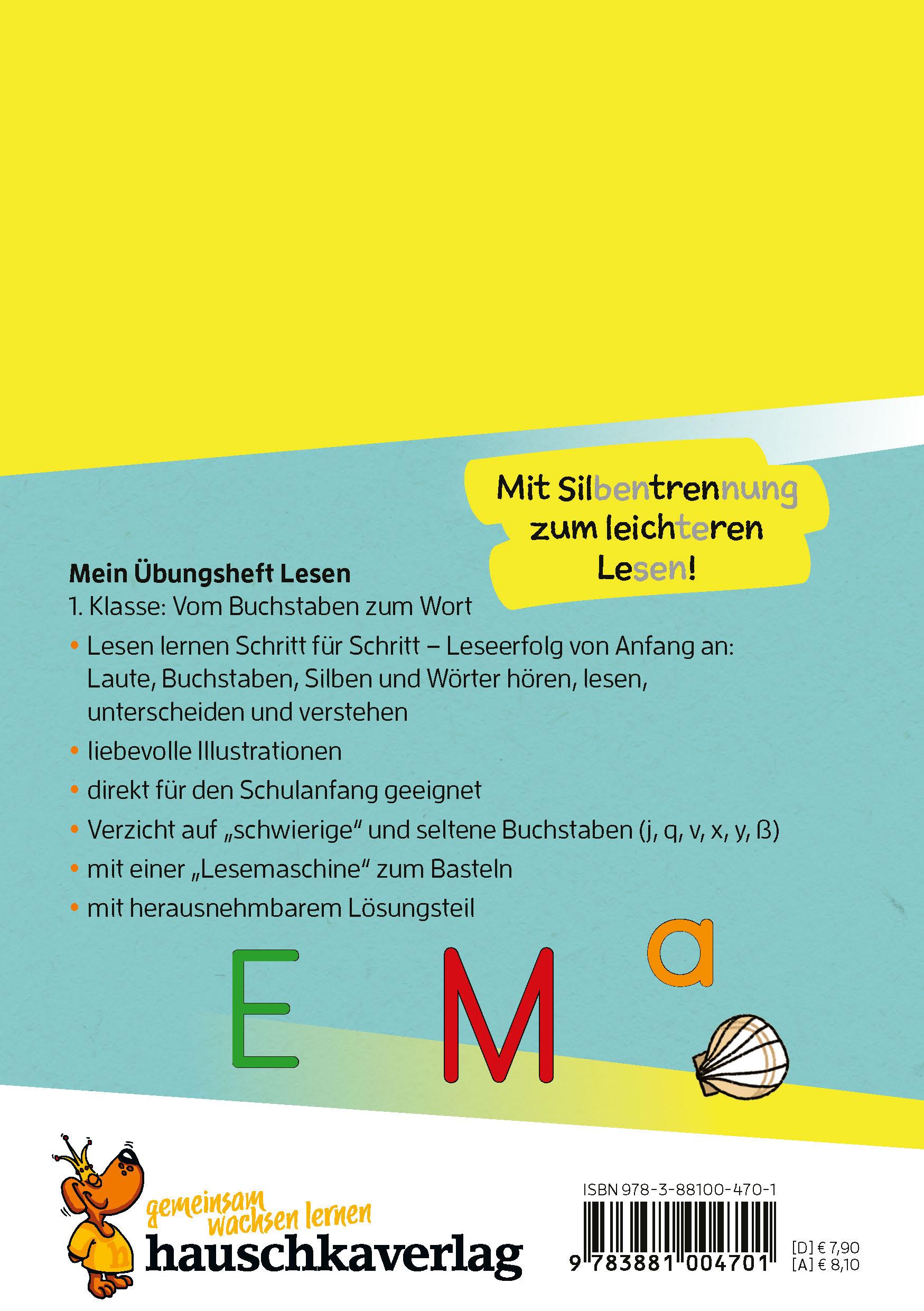 Beispielinhalt (Bild) Mein Übungsheft Lesen 1. Klasse: Vom Buchstaben zum Wort