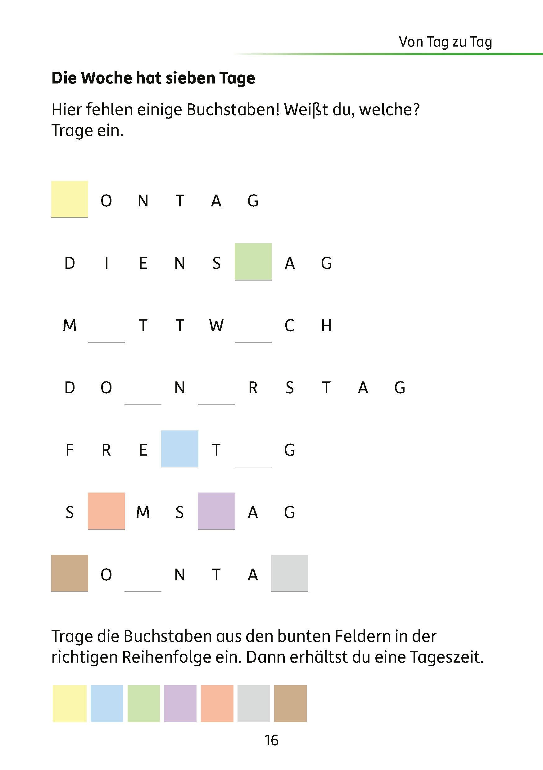 Beispielinhalt (Bild) Mein Rätselblock Sachunterricht 1. Klasse