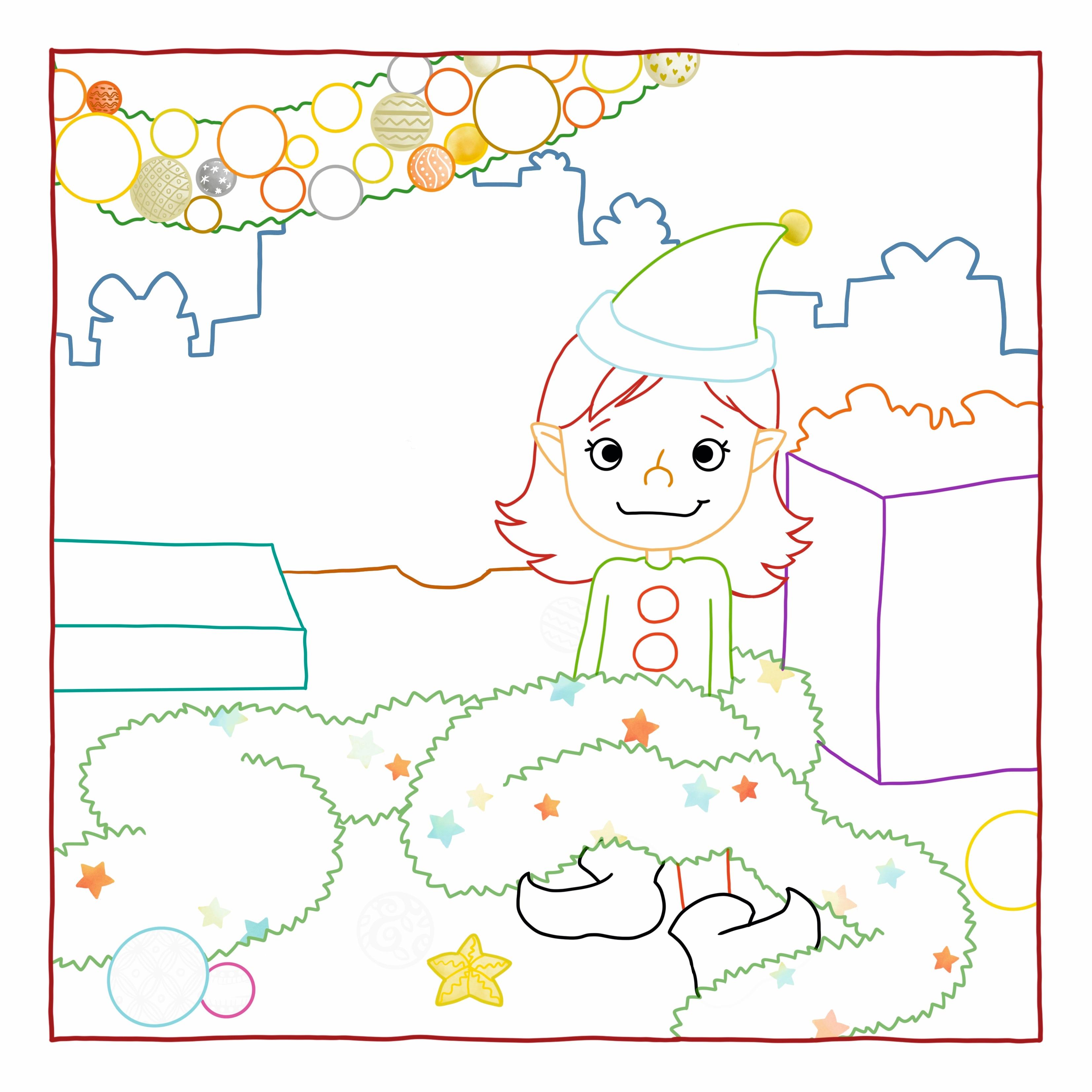 Beispielinhalt (Bild) Glitzer Zauberpapier Malbuch Fröhliche Weihnachten