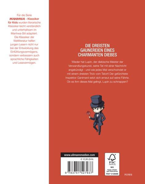 Rückseitencover MANHWA - Klassiker für Kids - Arsène Lupin (komplett in Farbe)