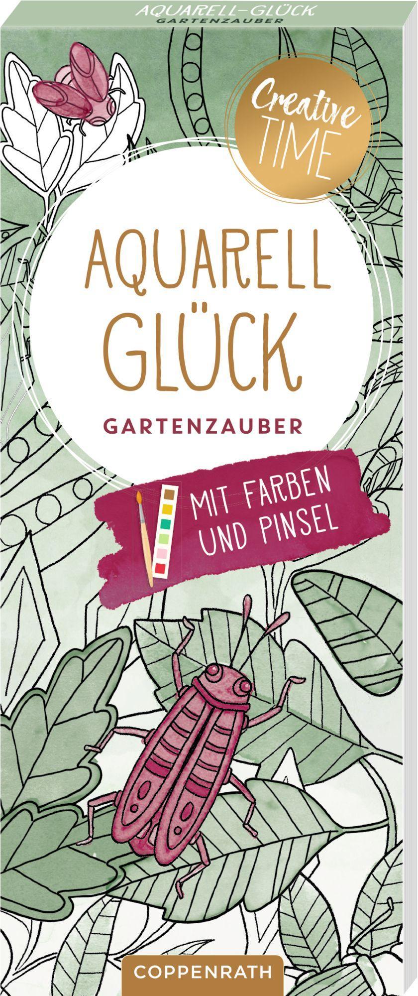Vorderes Coverbild Aquarell-Glück Gartenzauber