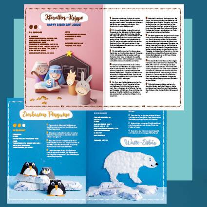 Beispielinhalt (Bild) Das Weihnachtsbastelbuch für Kids