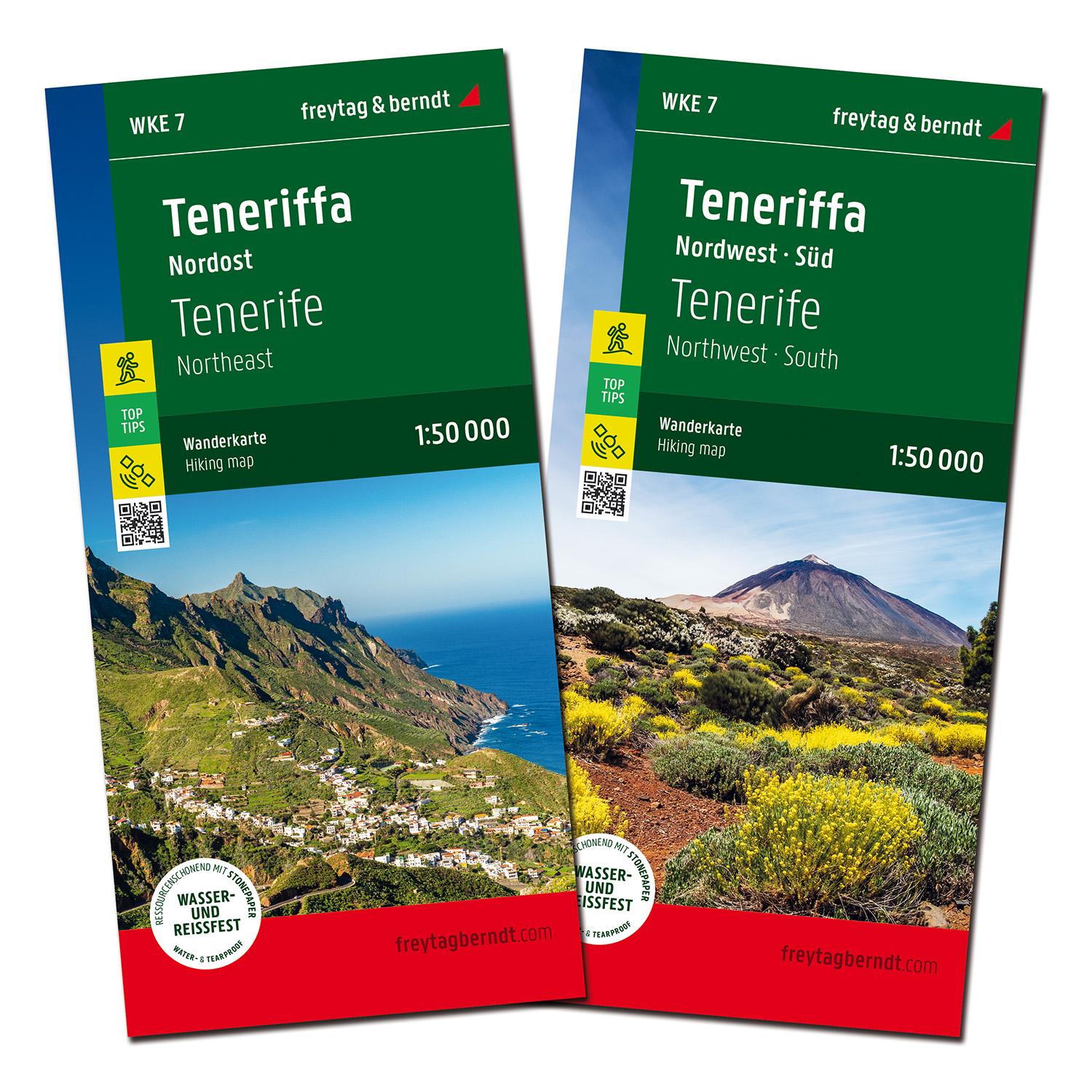 Vorderes Coverbild Teneriffa, Wanderkarten-Set 1:50.000, freytag & berndt