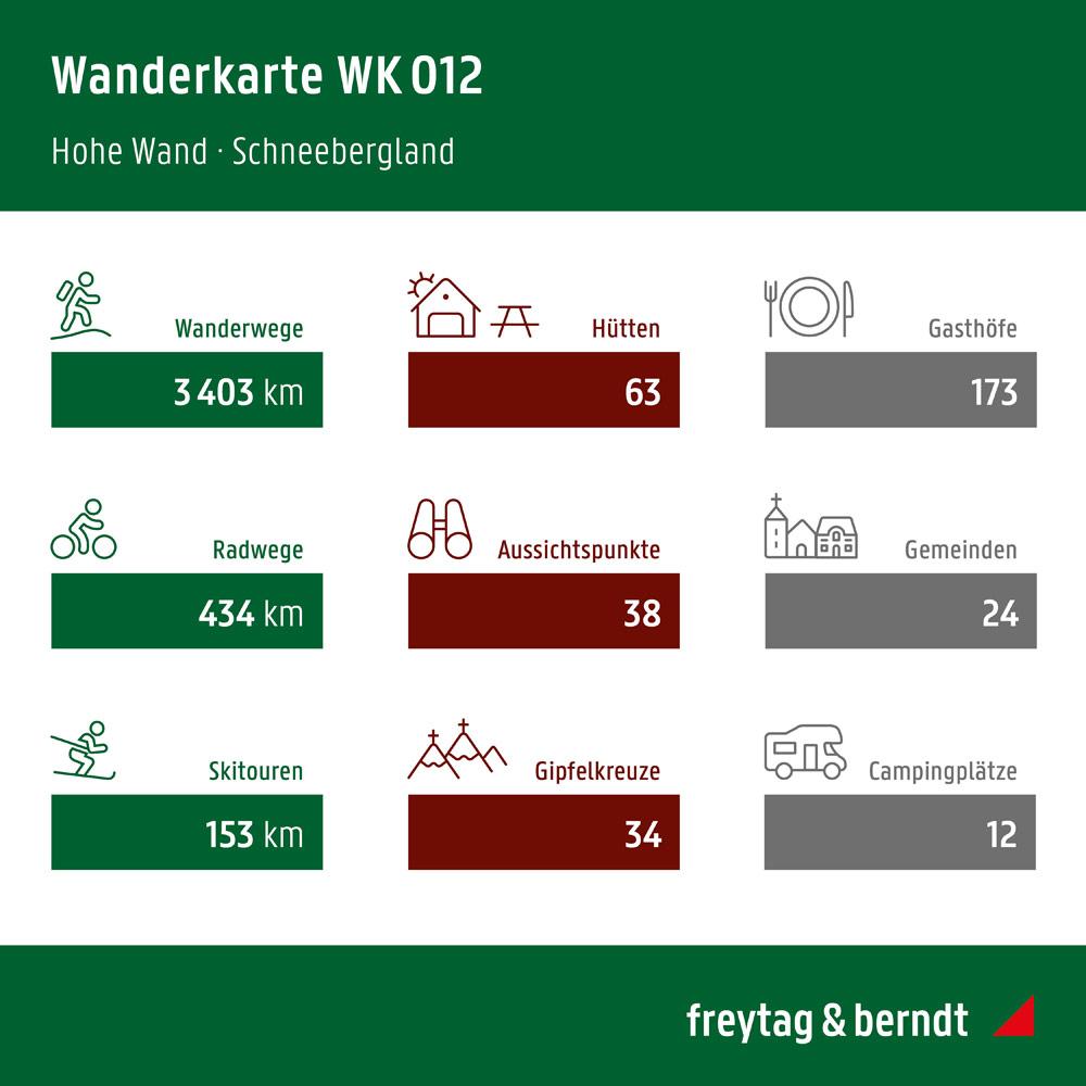 Beispielinhalt (Bild) Hohe Wand - Gutensteiner Alpen, Wander-, Rad- und Freizeitkarte 1:50.000, freytag & berndt, WK 012