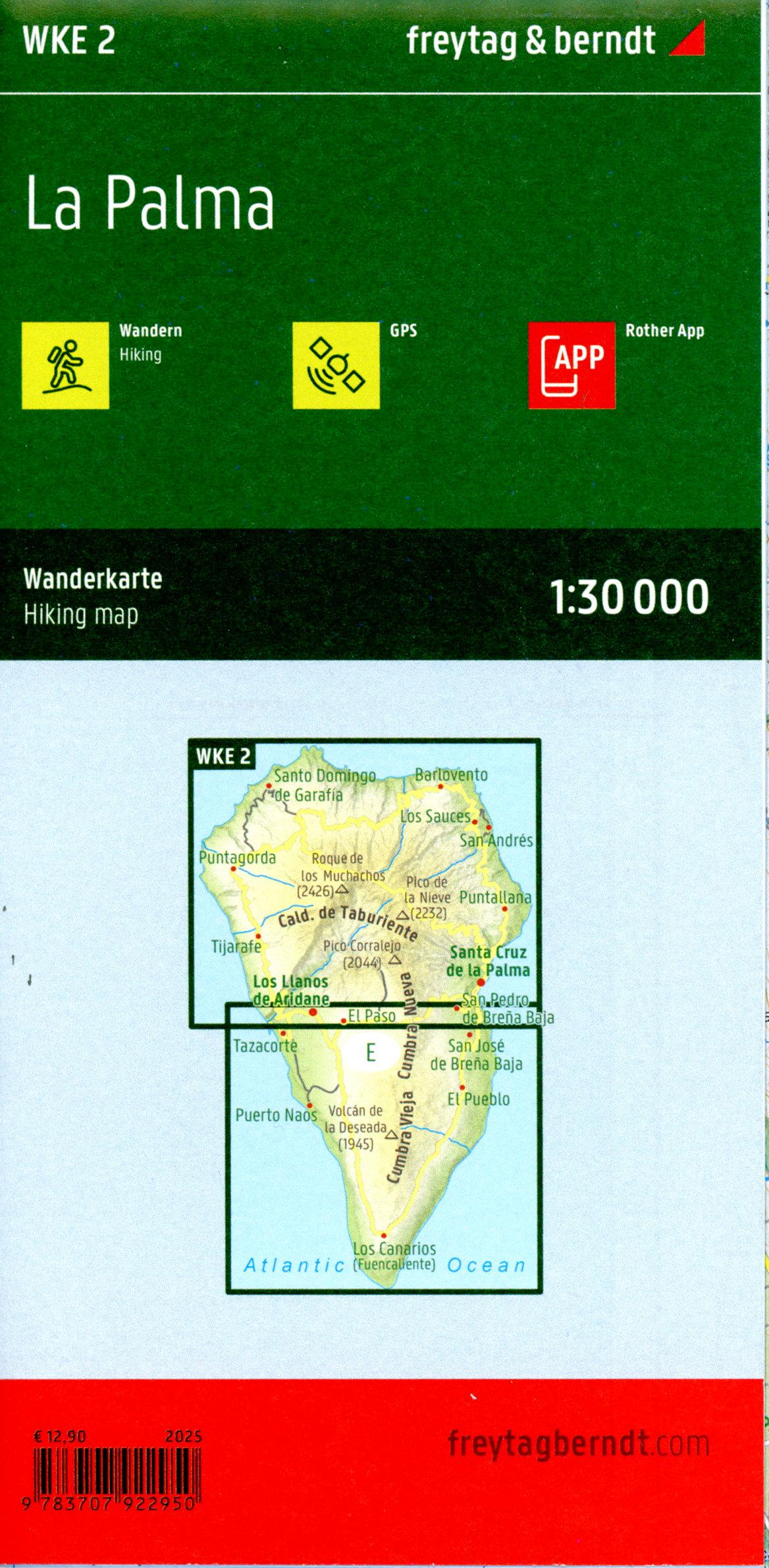 Beispielinhalt (Bild) La Palma, Wanderkarte 1:30.000, freytag & berndt