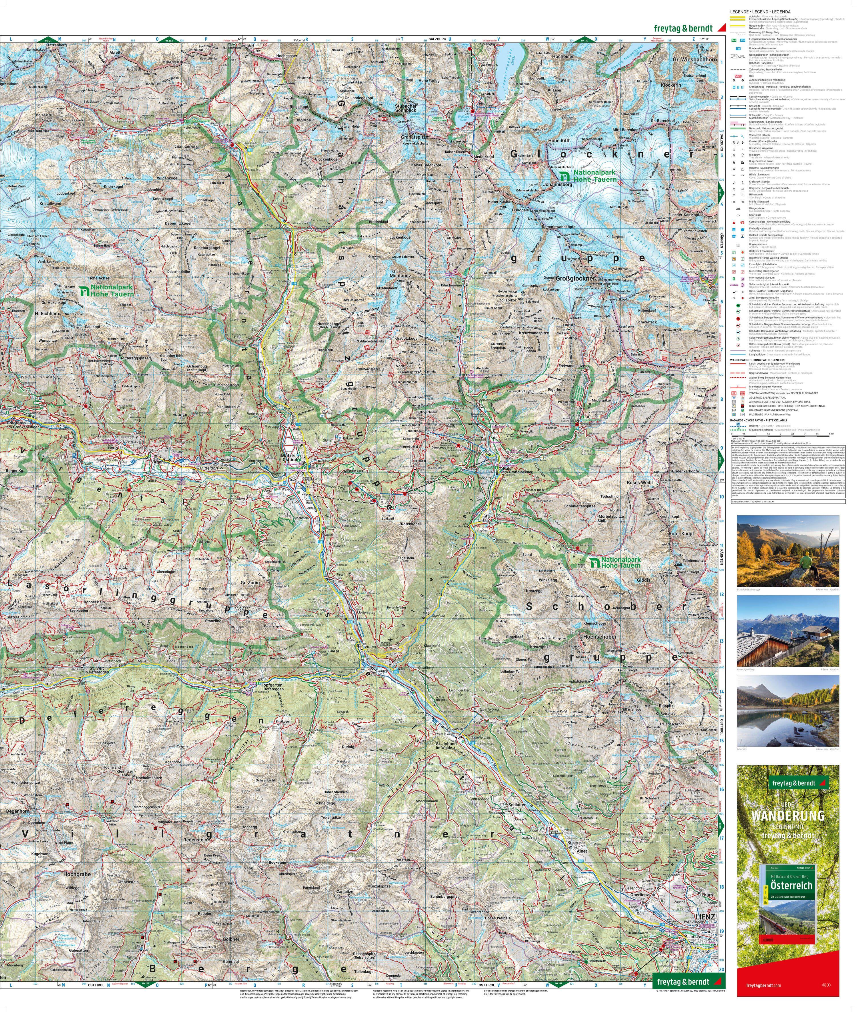 Beispielinhalt (Bild) Defereggental, Wander-, Rad- und Freizeitkarte 1:50.000, freytag & berndt, WK 123