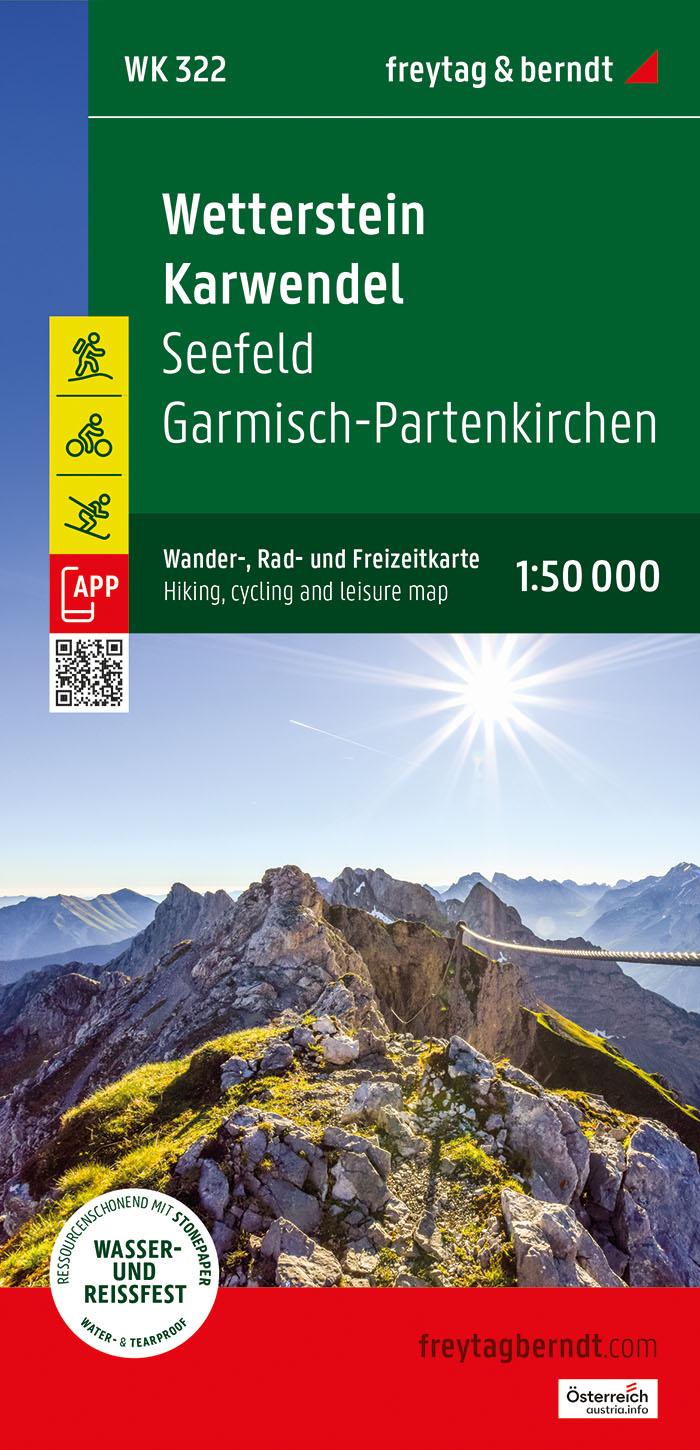 Vorderes Coverbild Wetterstein - Karwendel, Wander-, Rad- und Freizeitkarte 1:50.000, freytag & berndt, WK 322