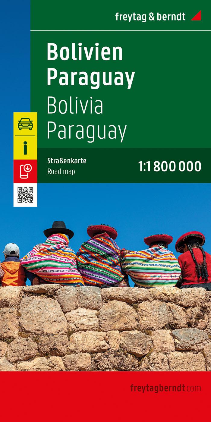 Vorderes Coverbild Bolivien - Paraguay, Straßenkarte 1:1.800.000, freytag & berndt