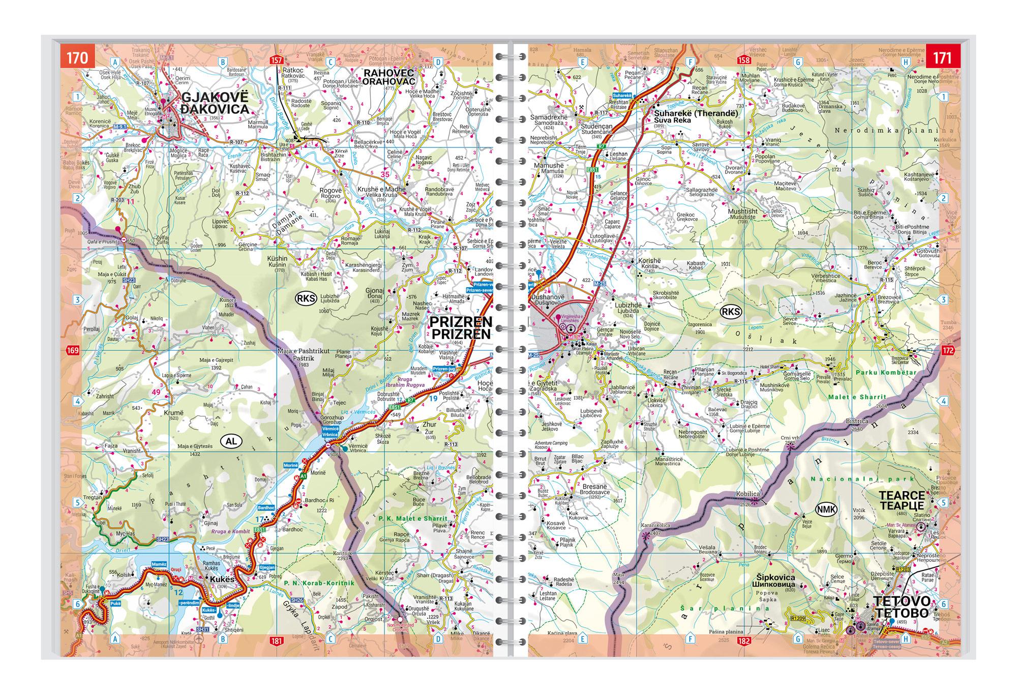 Beispielinhalt (Bild) Westbalkan, Autoatlas 1:150.000, freytag & berndt